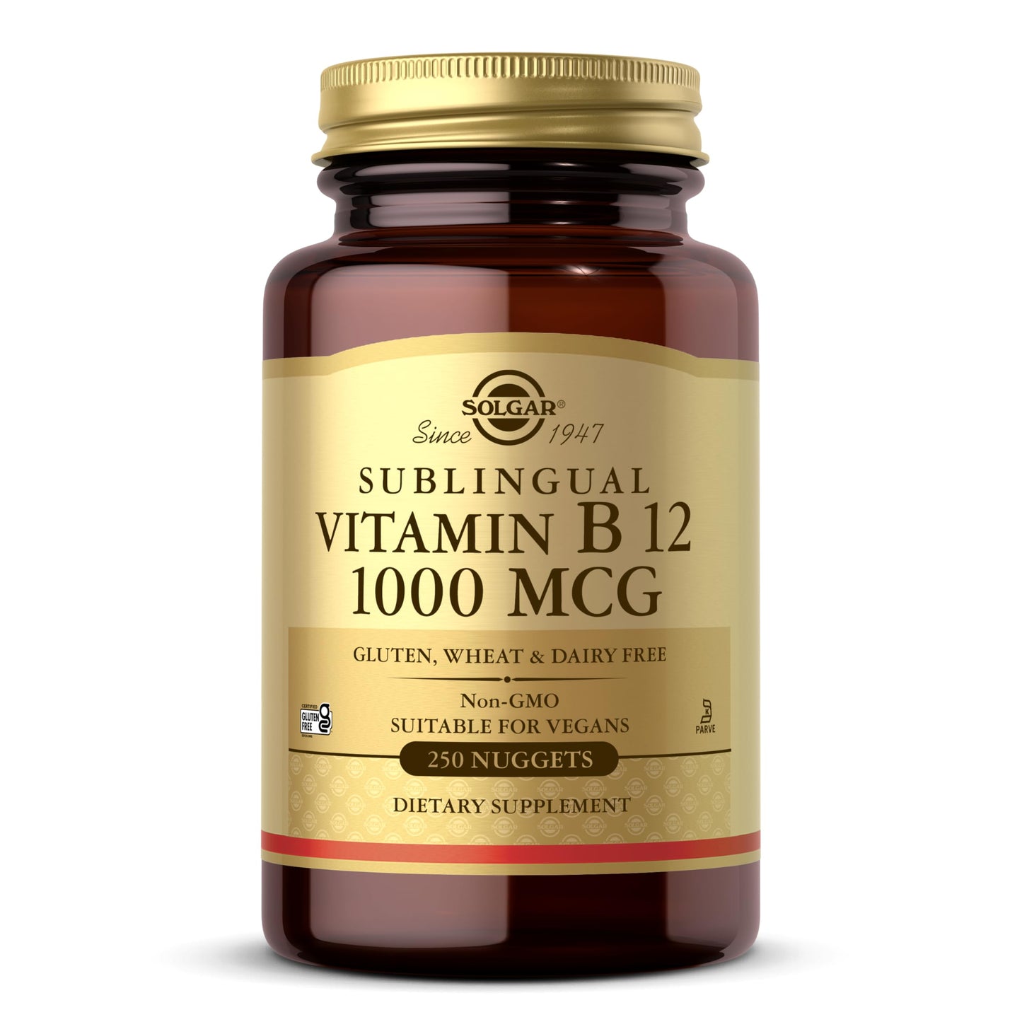 Solgar Vitamin B12 1000 mcg, 250 Nuggets - Supports Production of Energy, Red Blood Cells - Healthy Nervous System - Promotes Cardiovascular Health - Vitamin B - Non-GMO, Gluten Free - 250 Servings - Medaid International