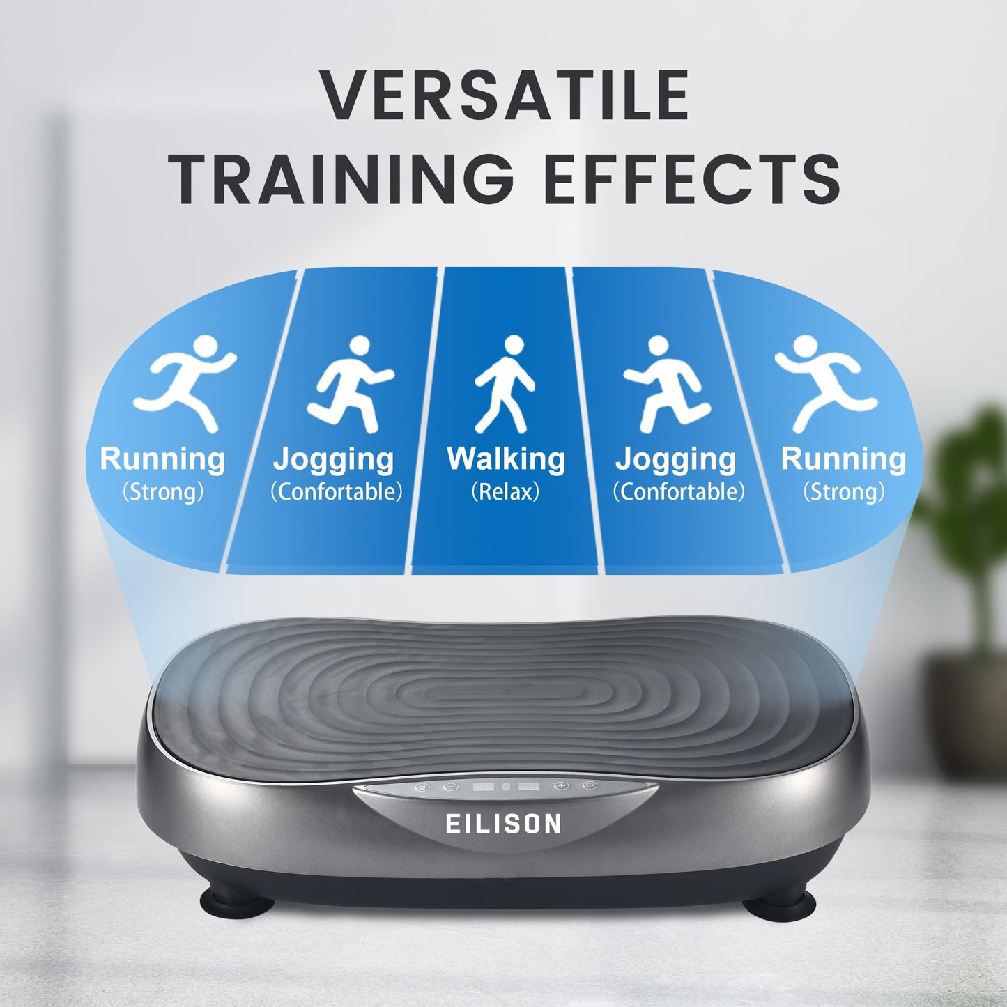 EILISON Glory Vibration Plate Exercise Machine - Lymphatic Drainage Whole Body Workout Vibration Platform 99 Adjustable Speeds Power Shaping Vibrating Plate, Weight Loss, 350 lbs (Glory Grey)