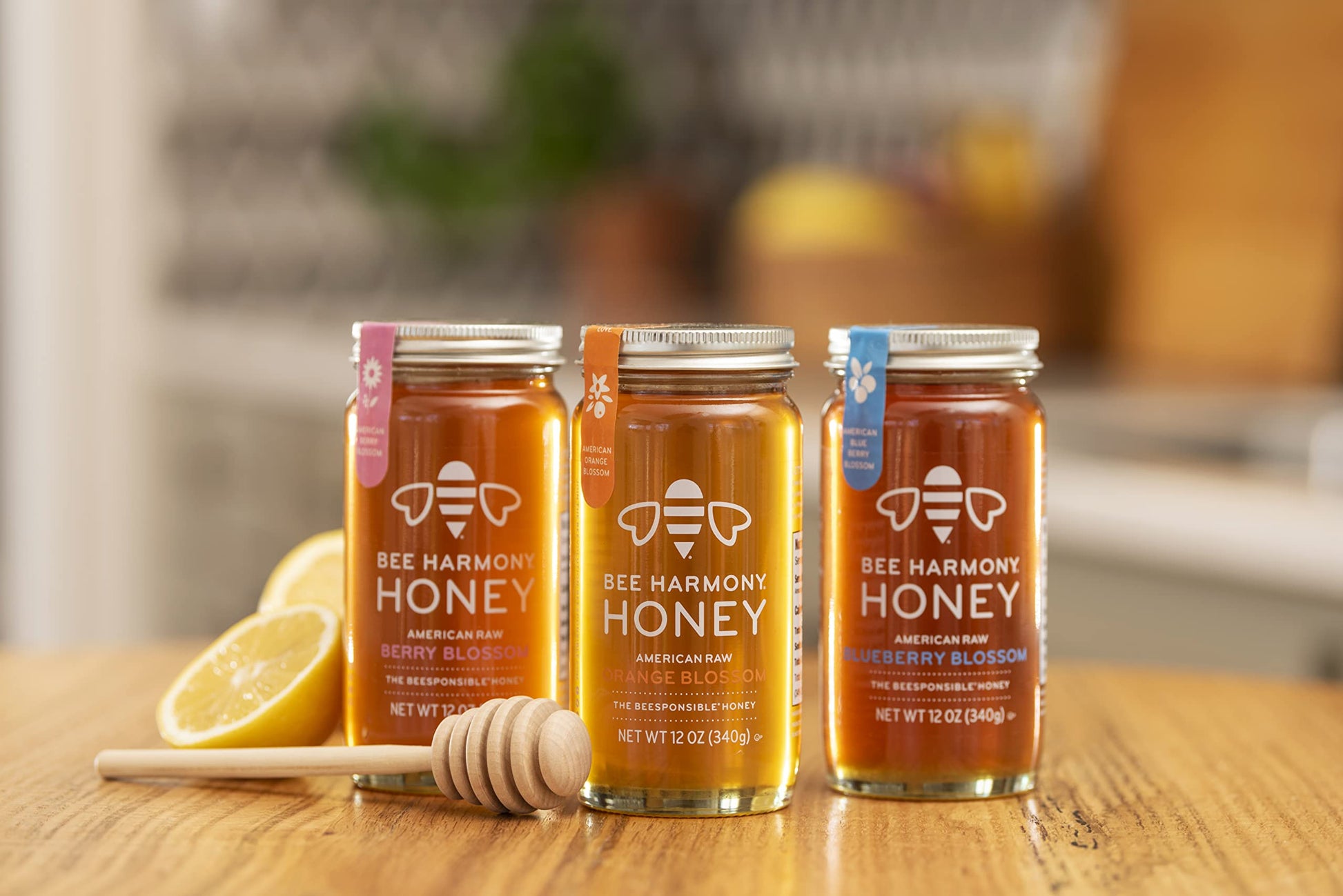 Bee Harmony American Raw Orange Blossom Honey, 12 Ounce - Medaid International