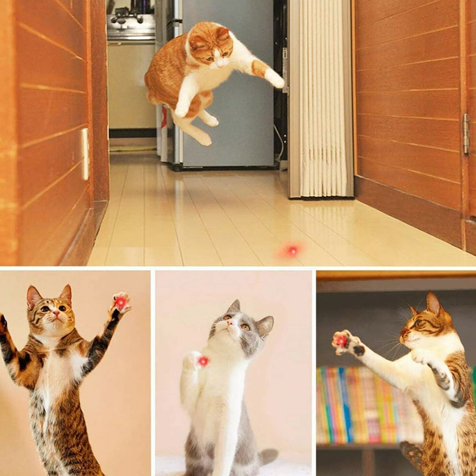 MEUSNO Red Laser Pointer Cat Toy, Red High Power Laser Pointer Long Range Strong Laser Light Pointer for Cats Dogs Toy Rechargeable Pointer Laser for Presentations Teaching Outdoor Cat Laser Toy - Medaid International