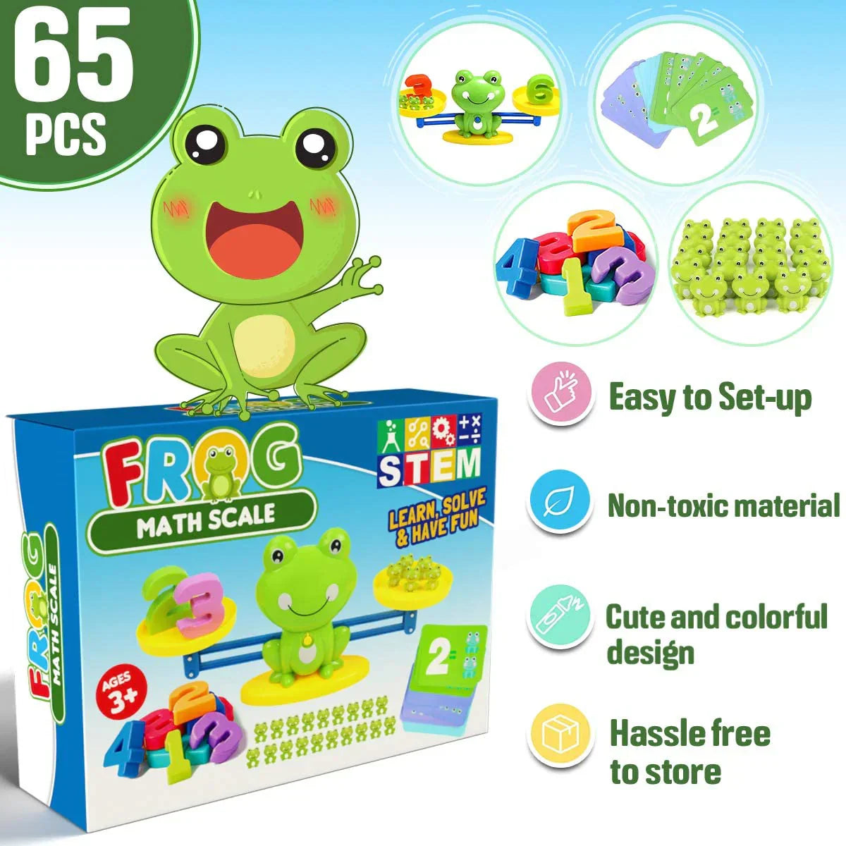 Frog Balance Math Games لعبة توازن الضفدع الرياضية