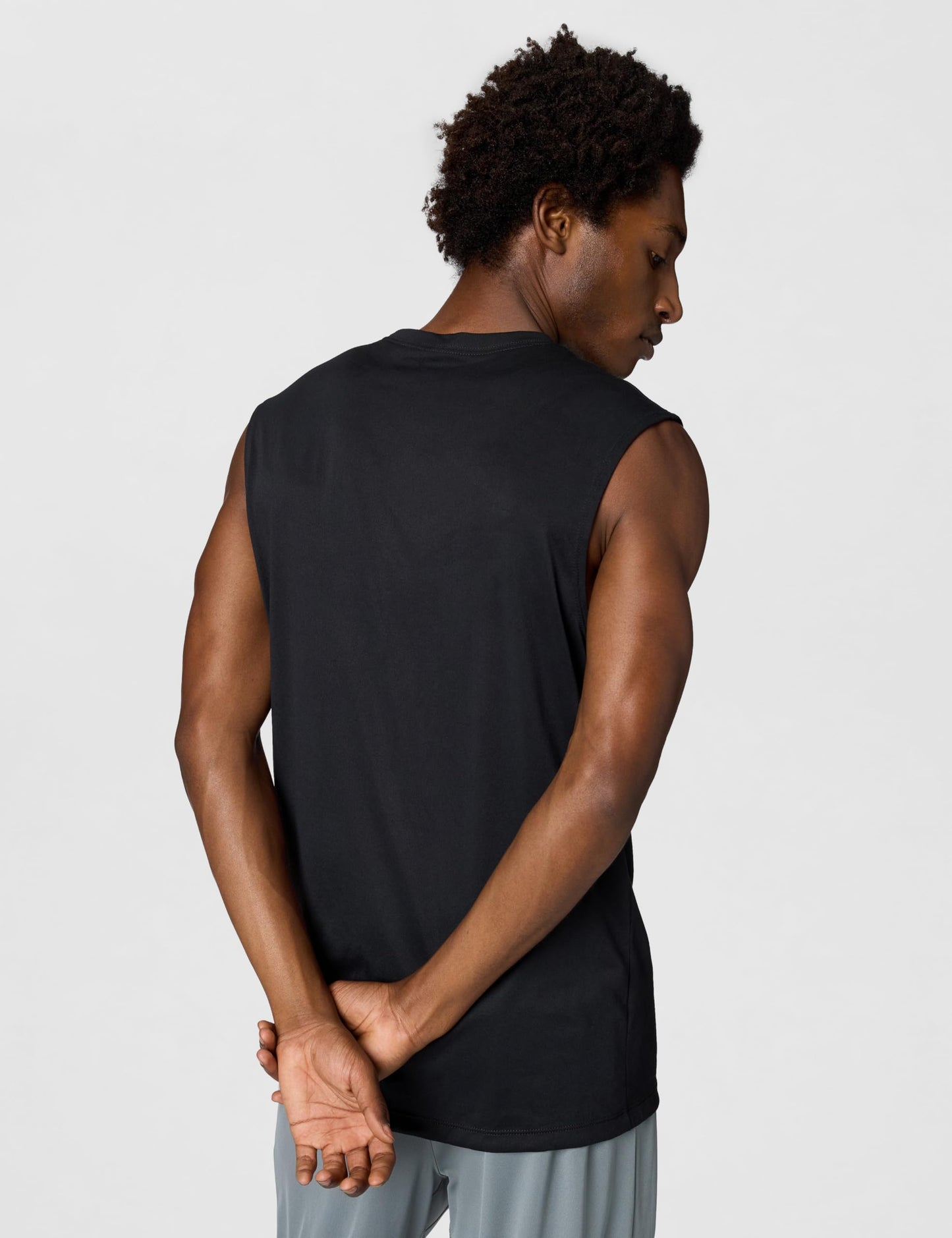 Nike Men's Dri-Fit Legend Sleeveless Fitness T-Shirt, Black/Matte Silver, X-Large - Medaid International