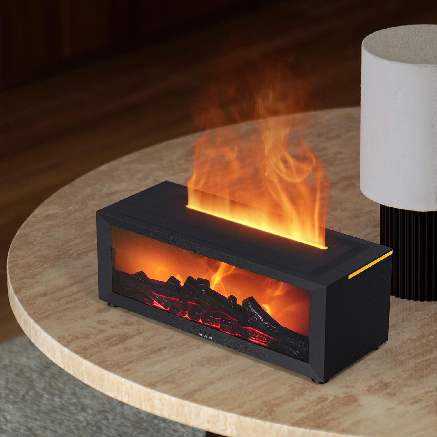 Flame Fire place Diffuser, Vintage Fireplace Aromatherapy Diffuser Humidifier - Medaid International