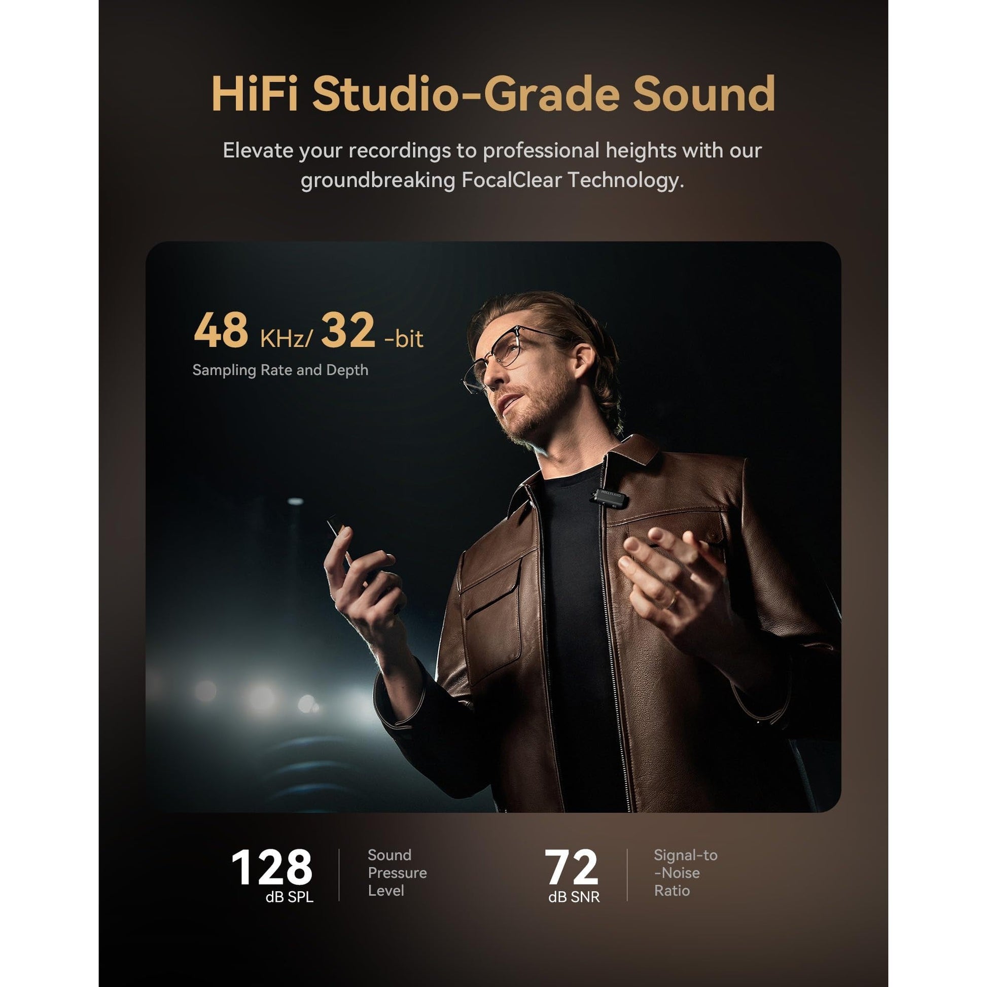 Hollyland Lark MAX 2 Wireless Microphone for iPhone/Camera/Android, AI Noise Cancel, Wireless Monitoring, 32bit Full-Chain Audio, Timecode (Ultimate Combo, 2TX+2RX+OWS Earphones + Charging Case) - Medaid International