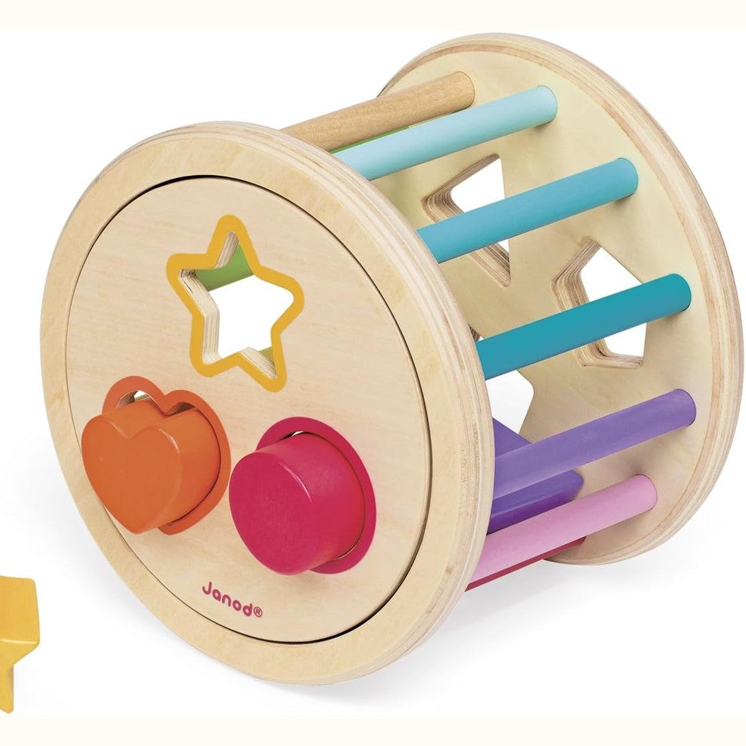 Janod - I wood Shape - Sorter Drum - Wooden