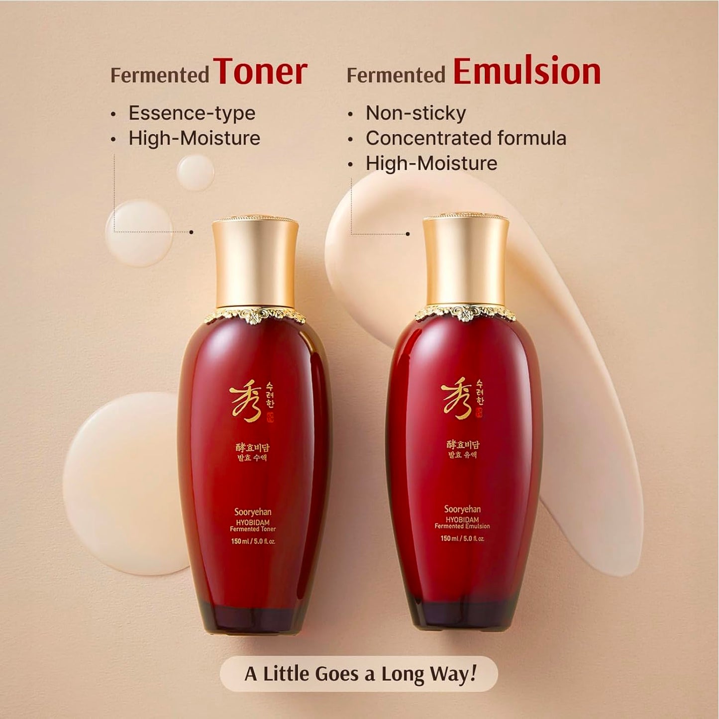 Sooryehan Hyobidam Fermented Bundle Gift Set (14fl oz) - Hyobidam Korean Skin Care Gift Set with Toner, Emulsion, Essence, Cream, Eye Cream, Mask & Foam,. Wild Ginseng Anti-Aging Hydration & Firming. - Medaid International