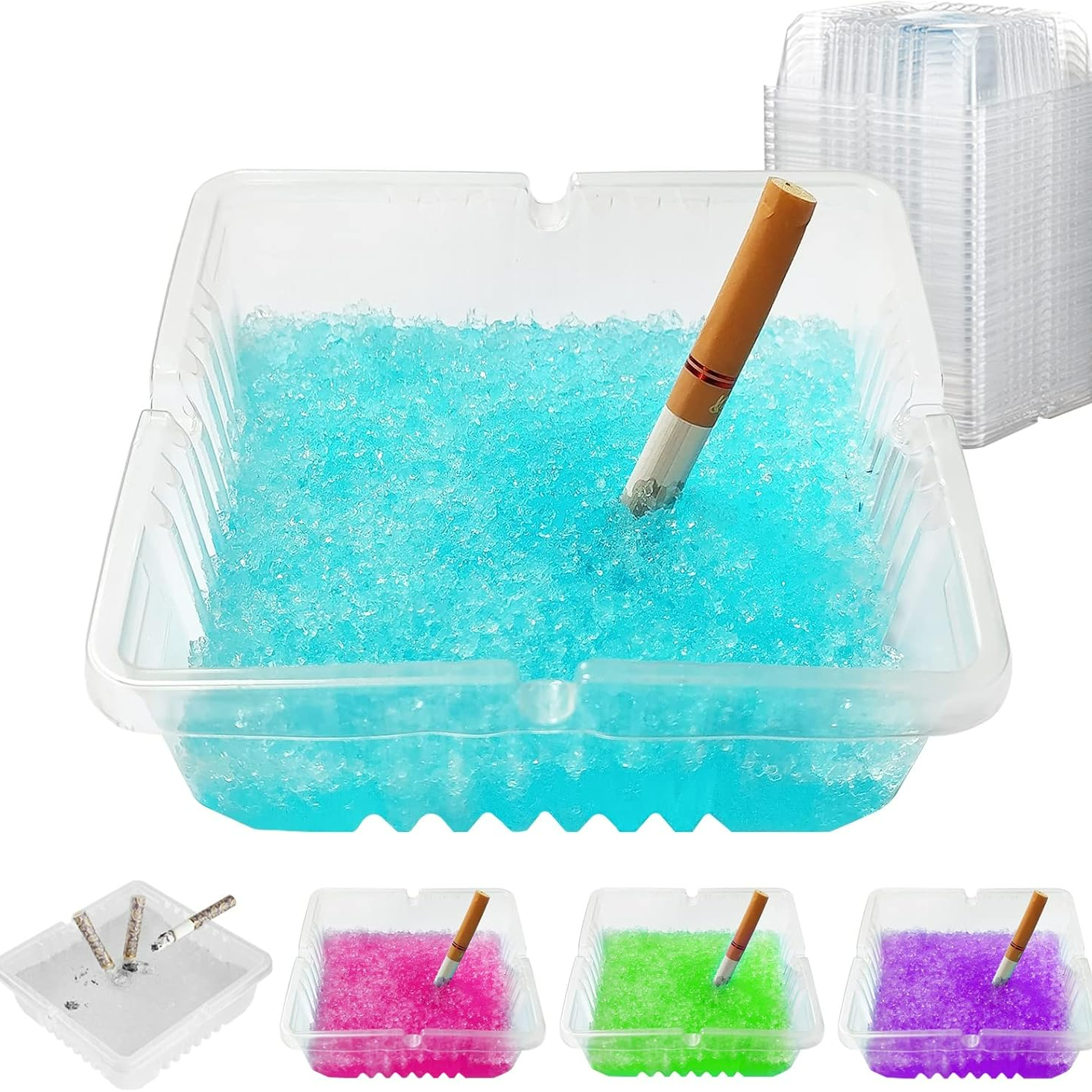 Disposable Ashtrays with Water Sands Gel