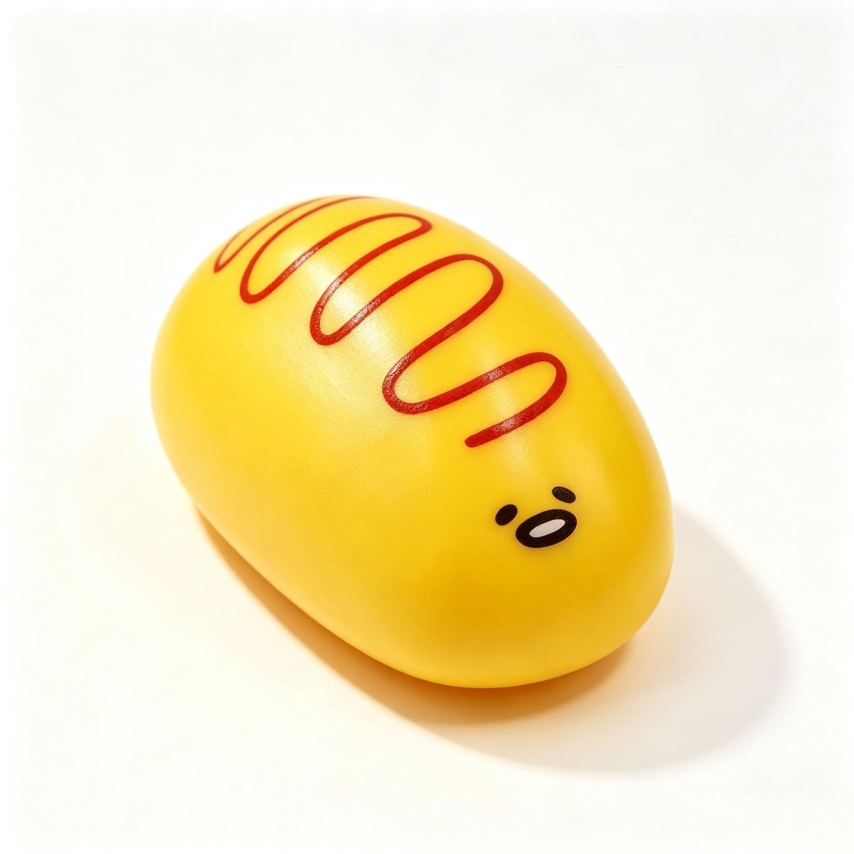 Omurice Squishy Toy for Sensory Fidgeting, 1 PCS Single Food-Shaped Squeeze Item with Flat Base for Desk Display During Work or Study Breaks, Tactile Feedback, Not Edible