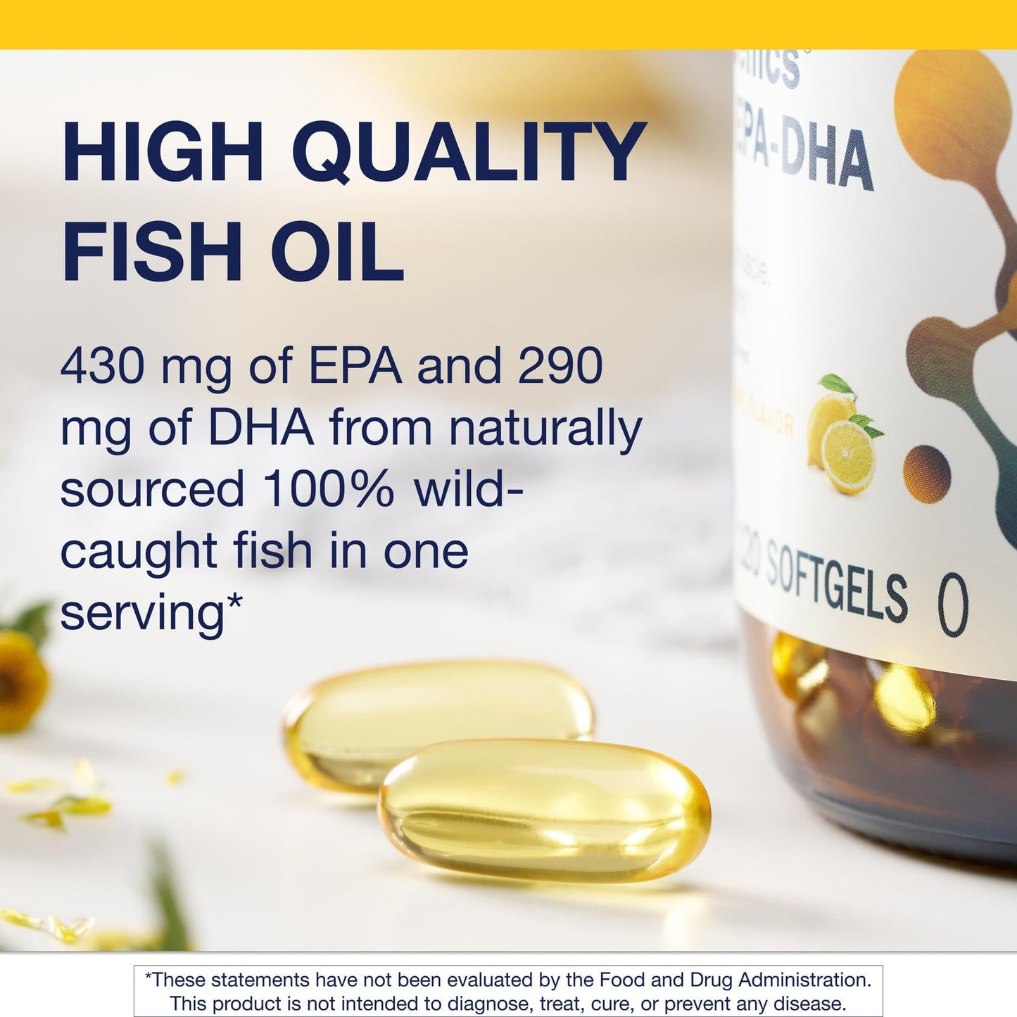Metagenics OmegaGenics Fish Oil EPA-DHA 720 mg - Omega-3 Fish Oil Supplement - High Potency - for Heart Health, Musculoskeletal Health & Immune System Health* - with DHA & EPA - 120 Softgels - Medaid International