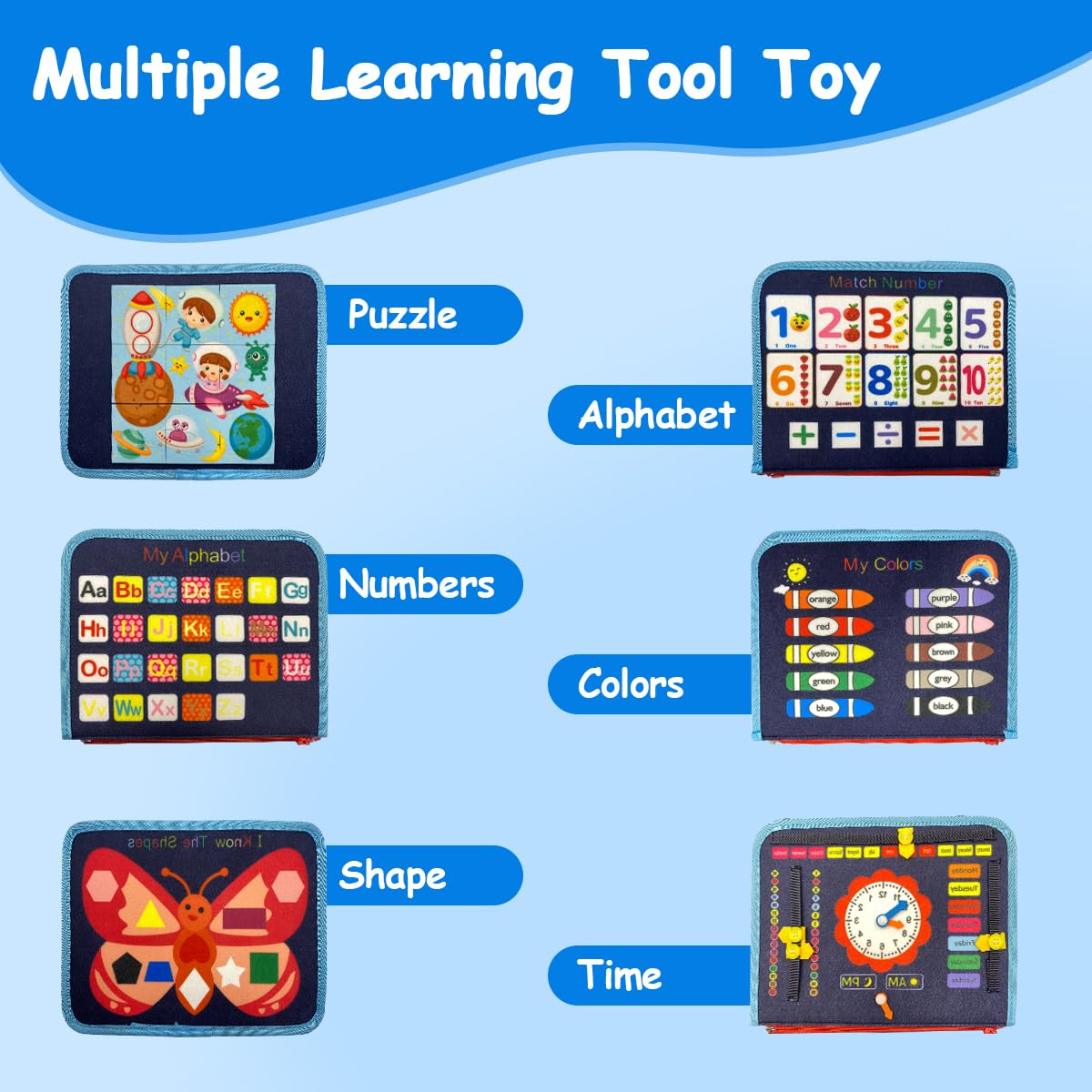 Toddler Busy Board Montessori Sensory Toys For 1-4 Years Old Birthday Gifts
