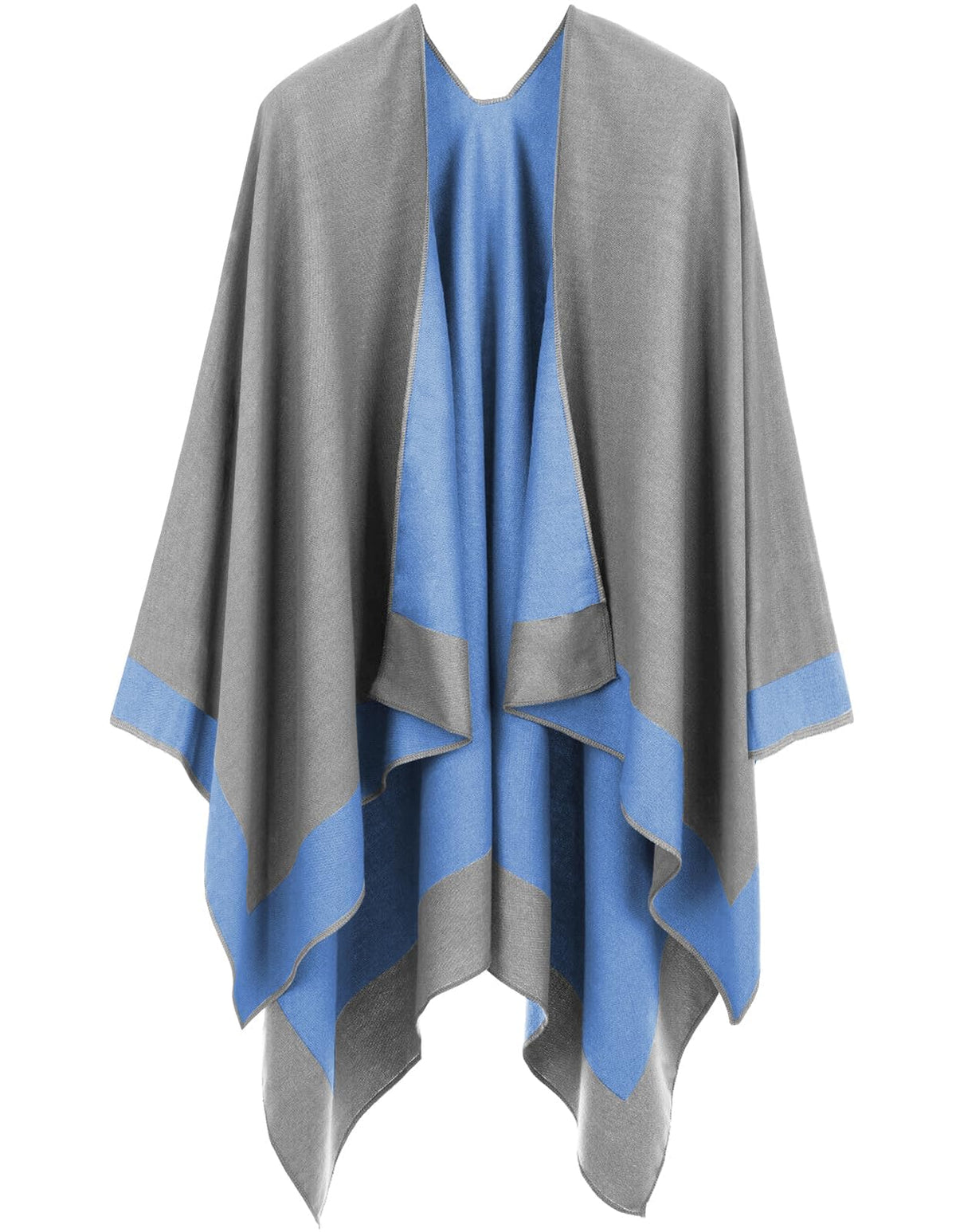 KASTWAVE Knit Shawl Wraps for Women, Wraps Oversized Winter Scarf, Warm Poncho Sweater, Tassels Open Front capes, Warm Wearable Blanket Long Cardigans Sweater Coats Birthday Gifts for Ladies