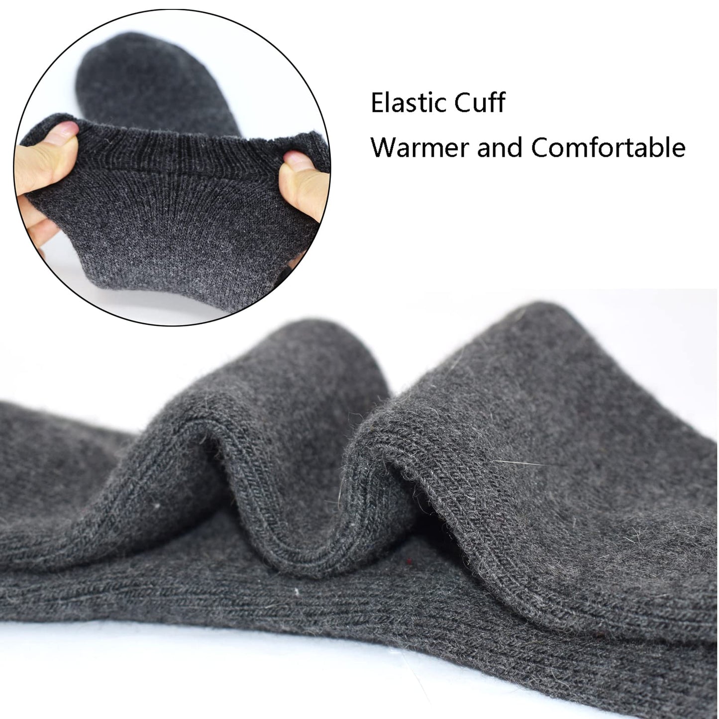 YZKKE 3Pack Mens Super Thick Wool Warm Socks - Soft Comfort Casual Crew Winter Socks - Medaid International