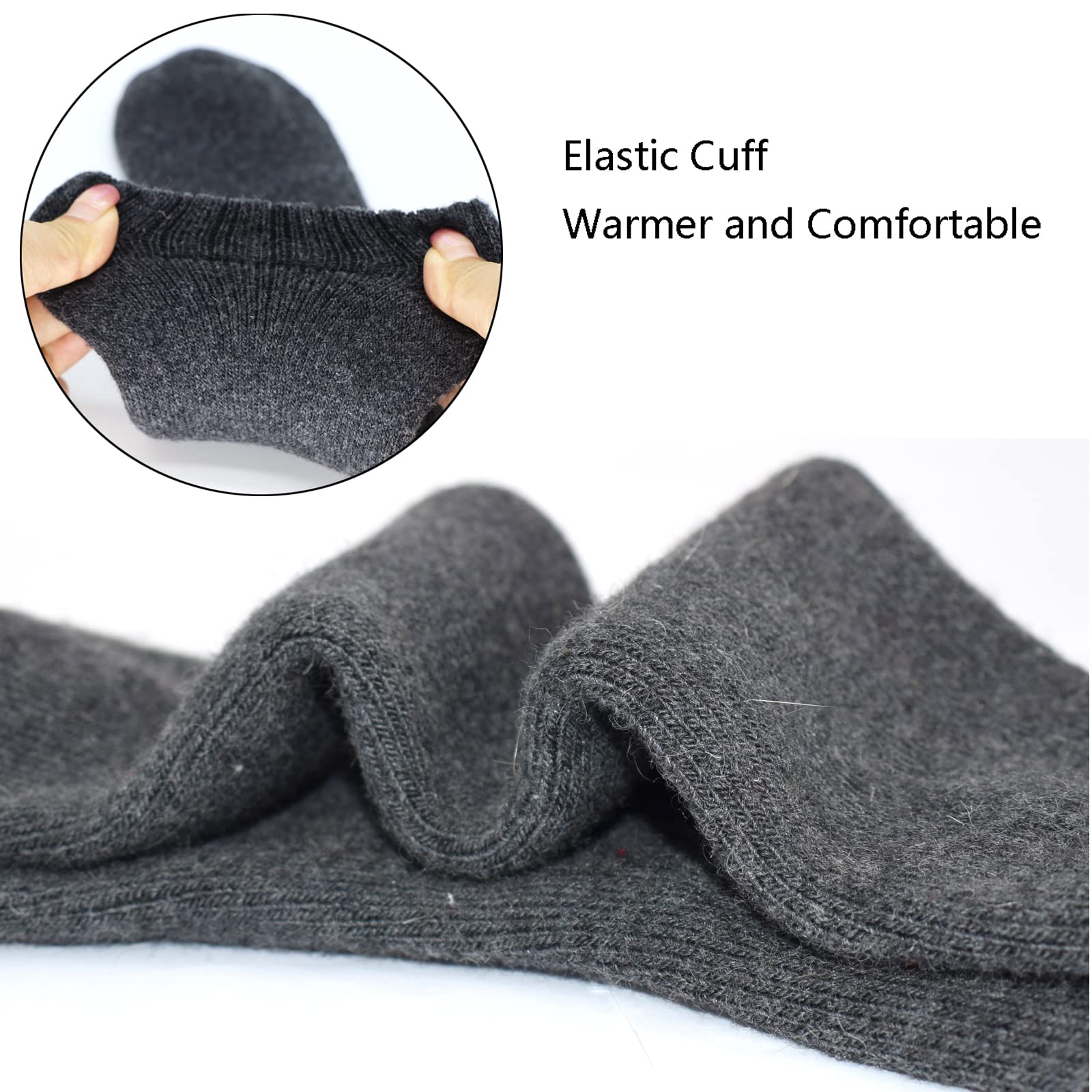 YZKKE 3Pack Mens Super Thick Wool Warm Socks - Soft Comfort Casual Crew Winter Socks - Medaid International