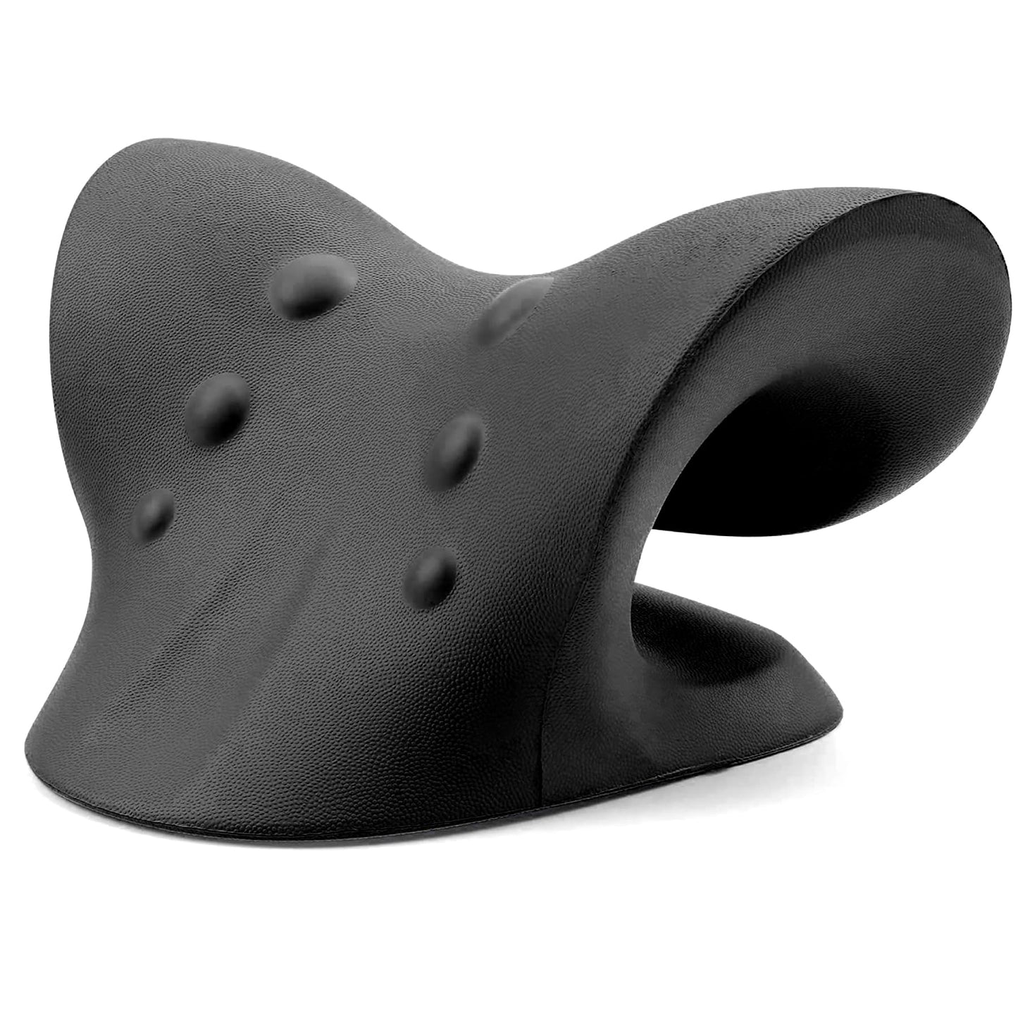 RESTCLOUD Neck and Shoulder Relaxer, Cervical Traction Device for TMJ Pain Relief and Cervical Spine Alignment, Chiropractic Pillow, Neck Stretcher (Black) - Medaid International