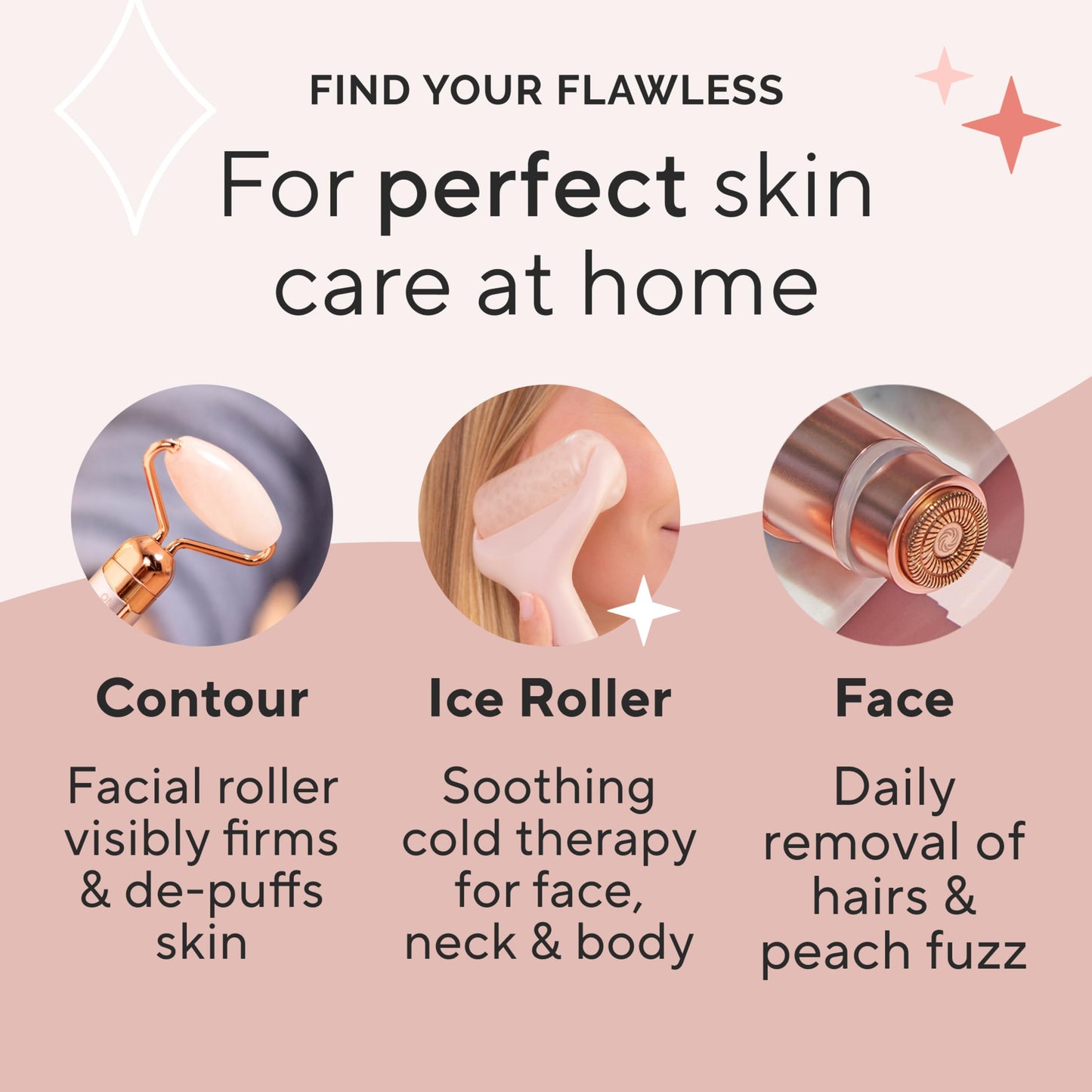 Finishing Touch Flawless Facial Massage Ice Roller, 1 Count (Pack of 1) - Medaid International