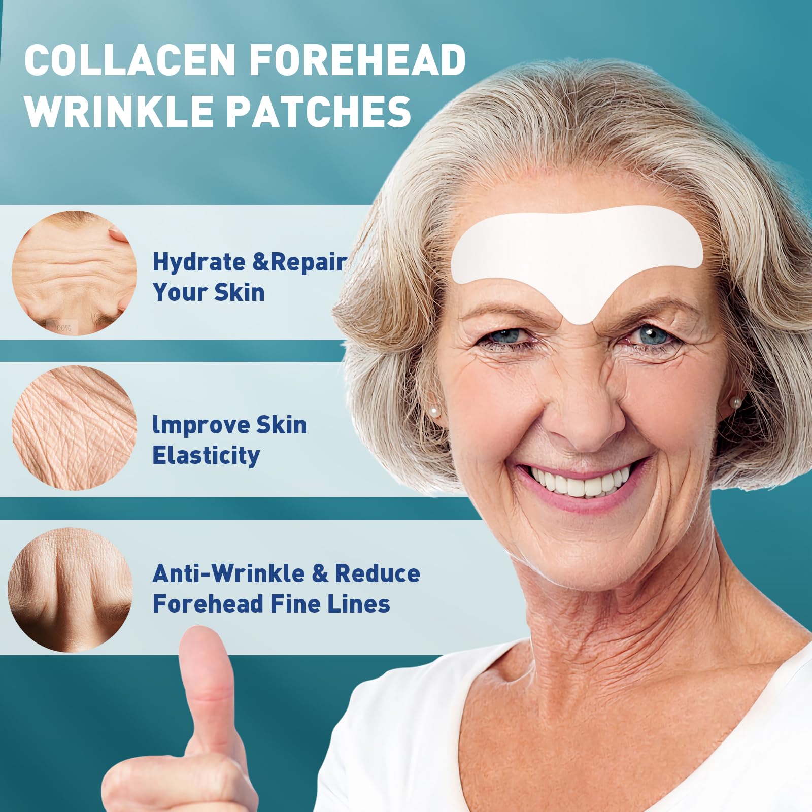YHOVID 28 Pcs Forehead Wrinkle Patches - Anti Wrinkle Facial Patches with Collagen and Vitamin E for Face Overnight to Smoothing Fine Frown Lines & Wrinkles Treatment - Medaid International