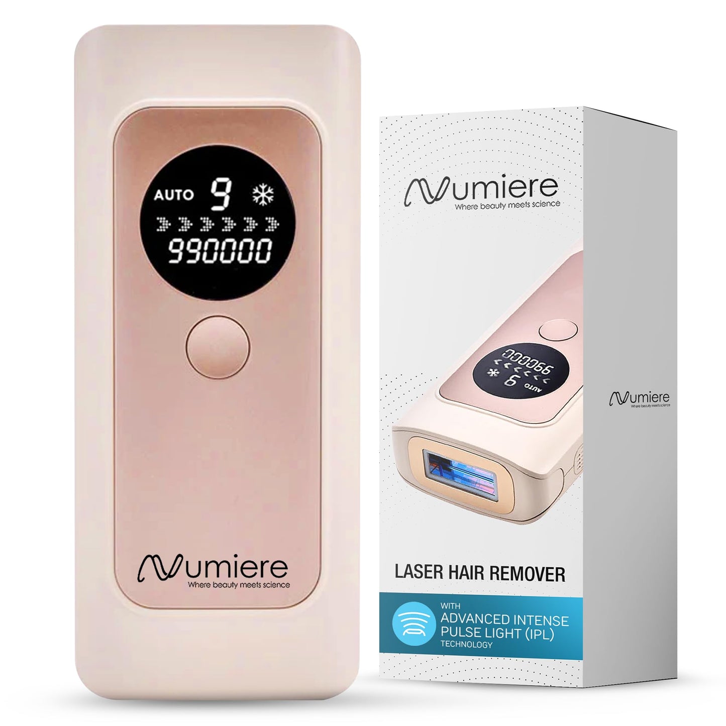 Lumina NRG IPL Hair Removal Device for Women & Men – Laser Hair Remover Machine for Body, Legs & Armpits – Painless Handheld Shaver - Medaid International