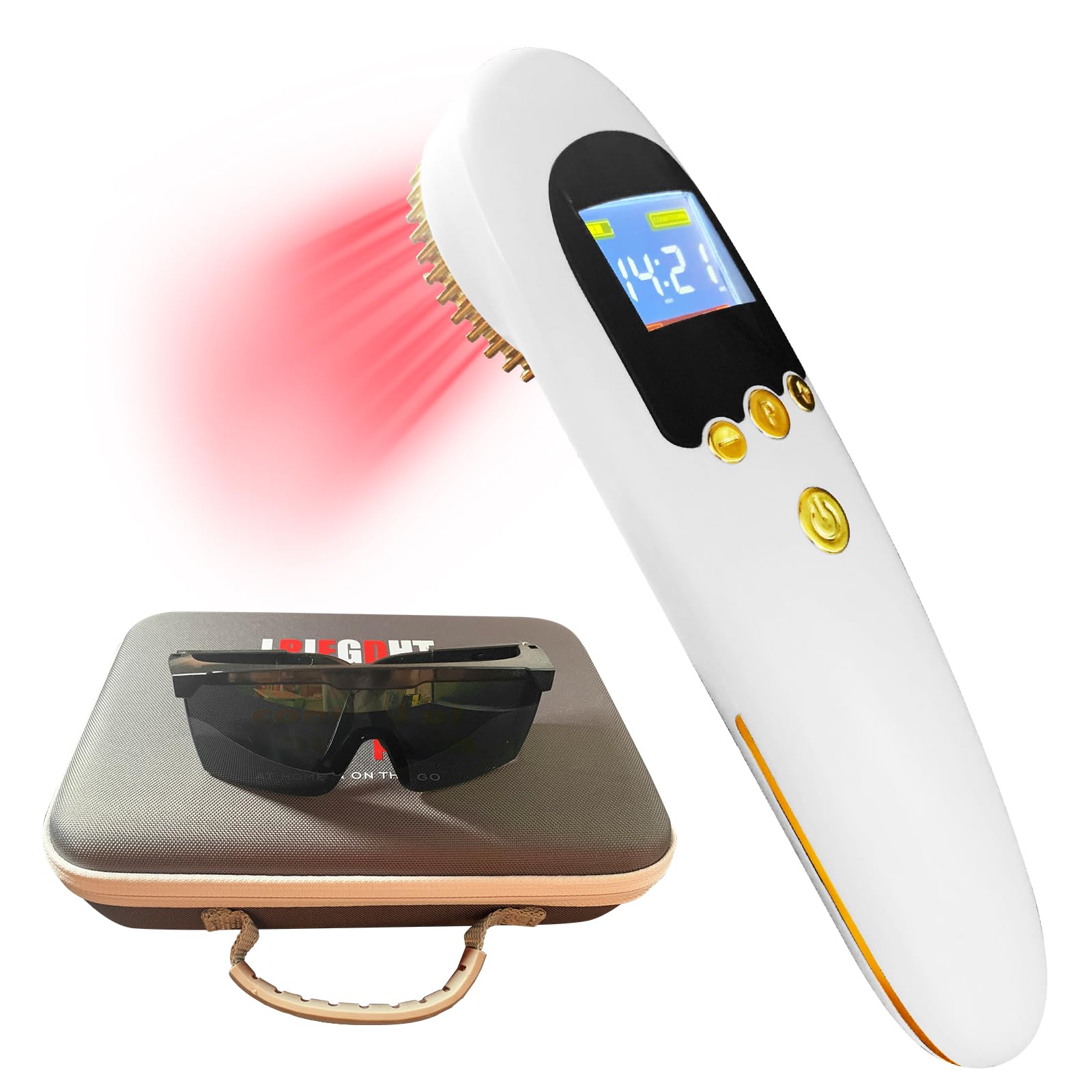 Red Light Therapy Device Wand, Near Infrared Light Therapy for Pain Relief, 650nm Red Light Therapy for Muscle & 808nm NIR for Joint, Handheld Infrared Therapy for Knee, Shoulder, Dog, Cat, Horse - Medaid International
