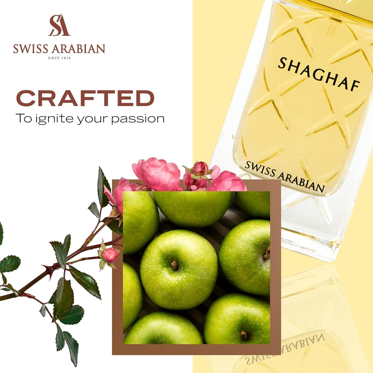 Swiss Arabian Shaghaf (Feminine) - Luxury Products From Dubai - Long Lasting Personal EDP Spray Fragrance - A Seductive Signature Aroma - 2.5 Oz - Medaid International