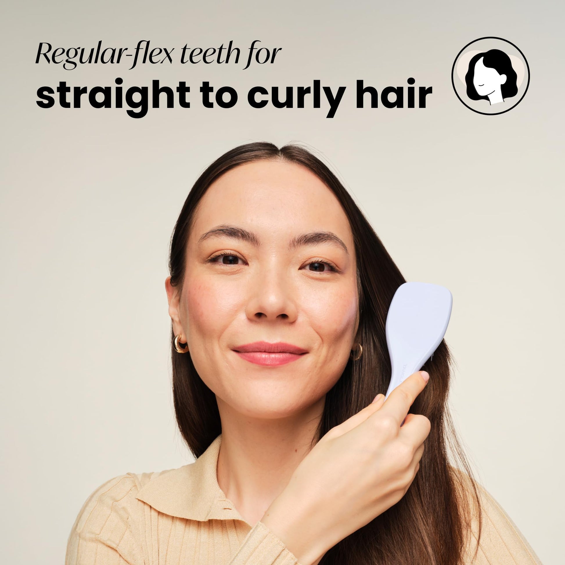 Tangle Teezer Ultimate Detangler Hairbrush, Eliminates Knots & Reduces Breakage, Mini Hair Brush for Travel, Small Hands & All Hair Types, Digital Lavender - Medaid International