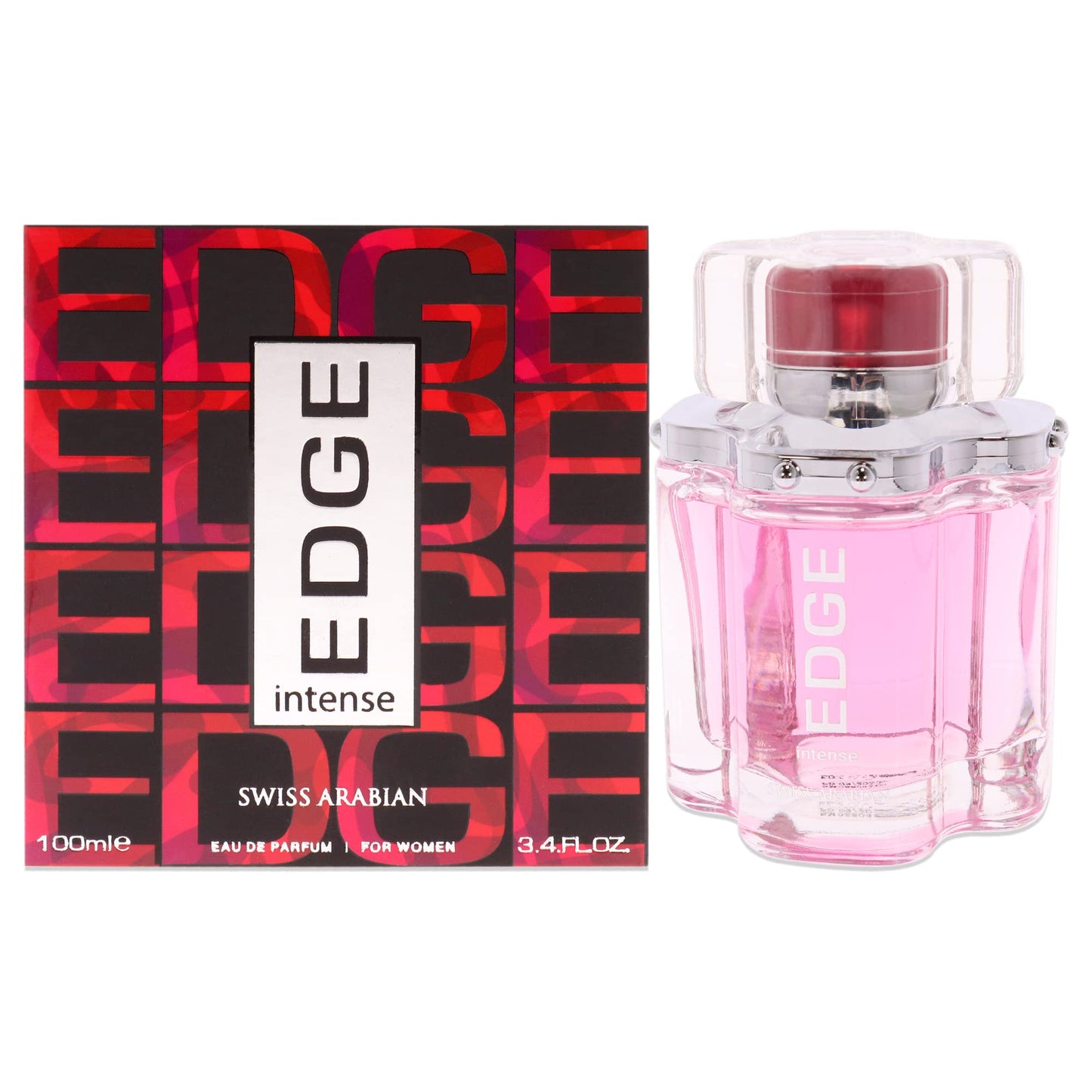 Swiss Arabian EDGE Intense - Luxury Products From Dubai - Long Lasting, Addictive Personal EDP Spray Fragrance - Seductive Signature Aroma - 3.4 Oz - Medaid International