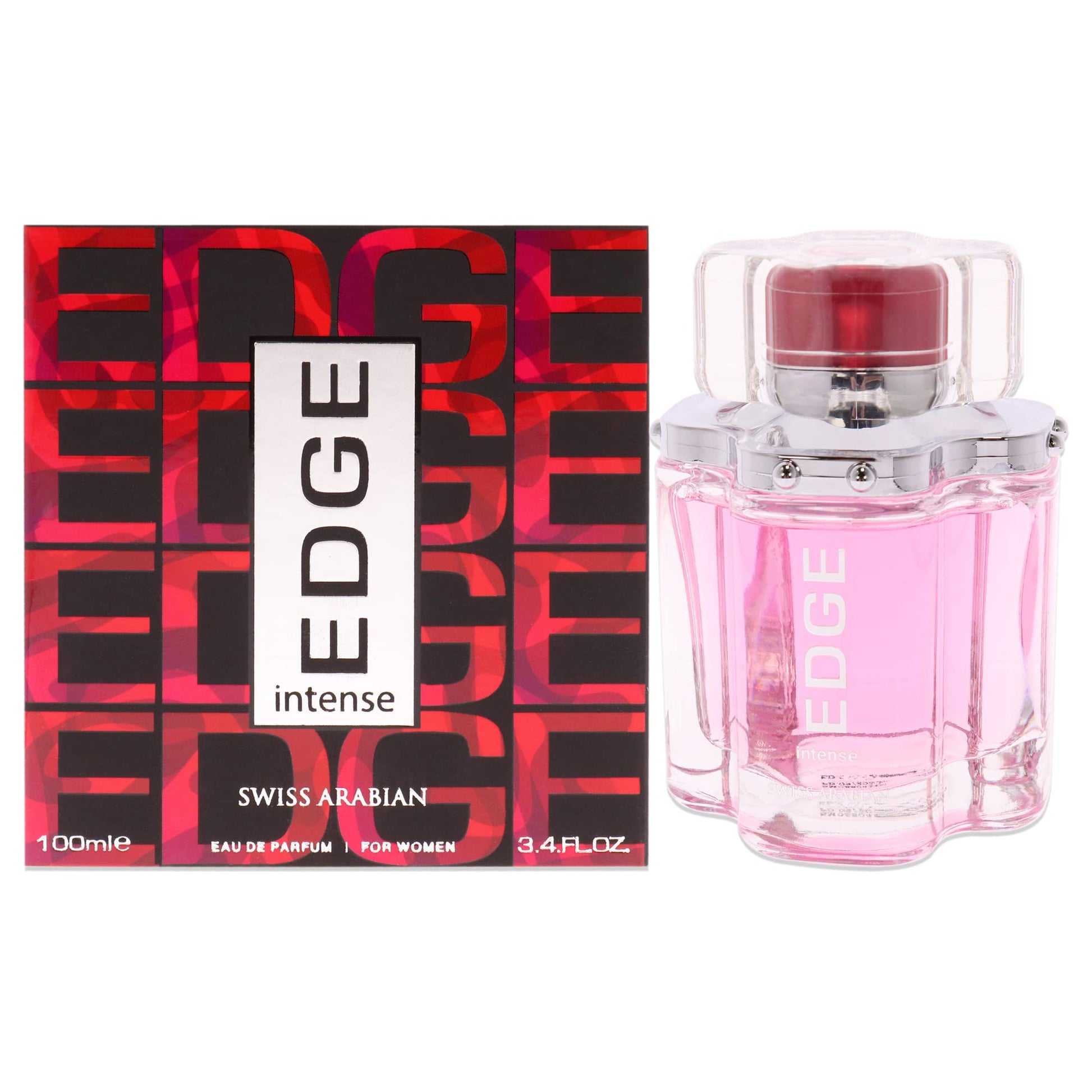 Swiss Arabian EDGE Intense - Luxury Products From Dubai - Long Lasting, Addictive Personal EDP Spray Fragrance - Seductive Signature Aroma - 3.4 Oz - Medaid International