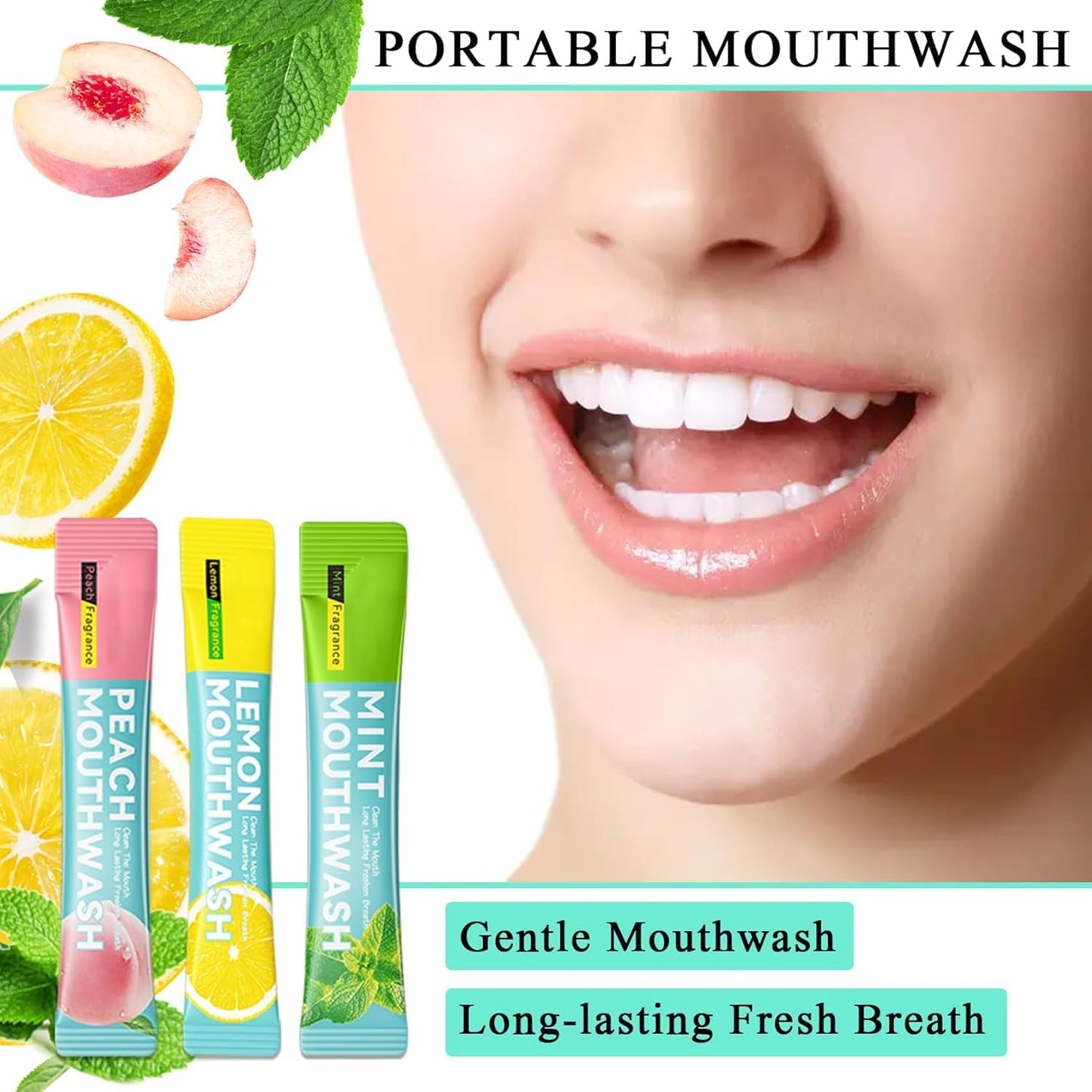 20PCS Travel Size Mouthwash Packets, Individual Disposable Mouthwash, Portable Oral Rinse for Travel, Office, Business Trips & Daily Fresh Breath(10ML, Mint)