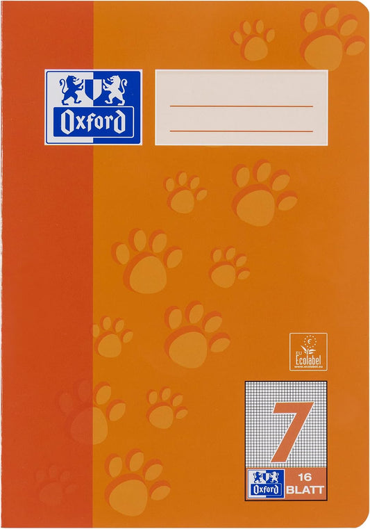 Oxford Orange Exercise Book A5 Line Style 7 Squared 7mm 16 Sheets | Oxford In Lebanon