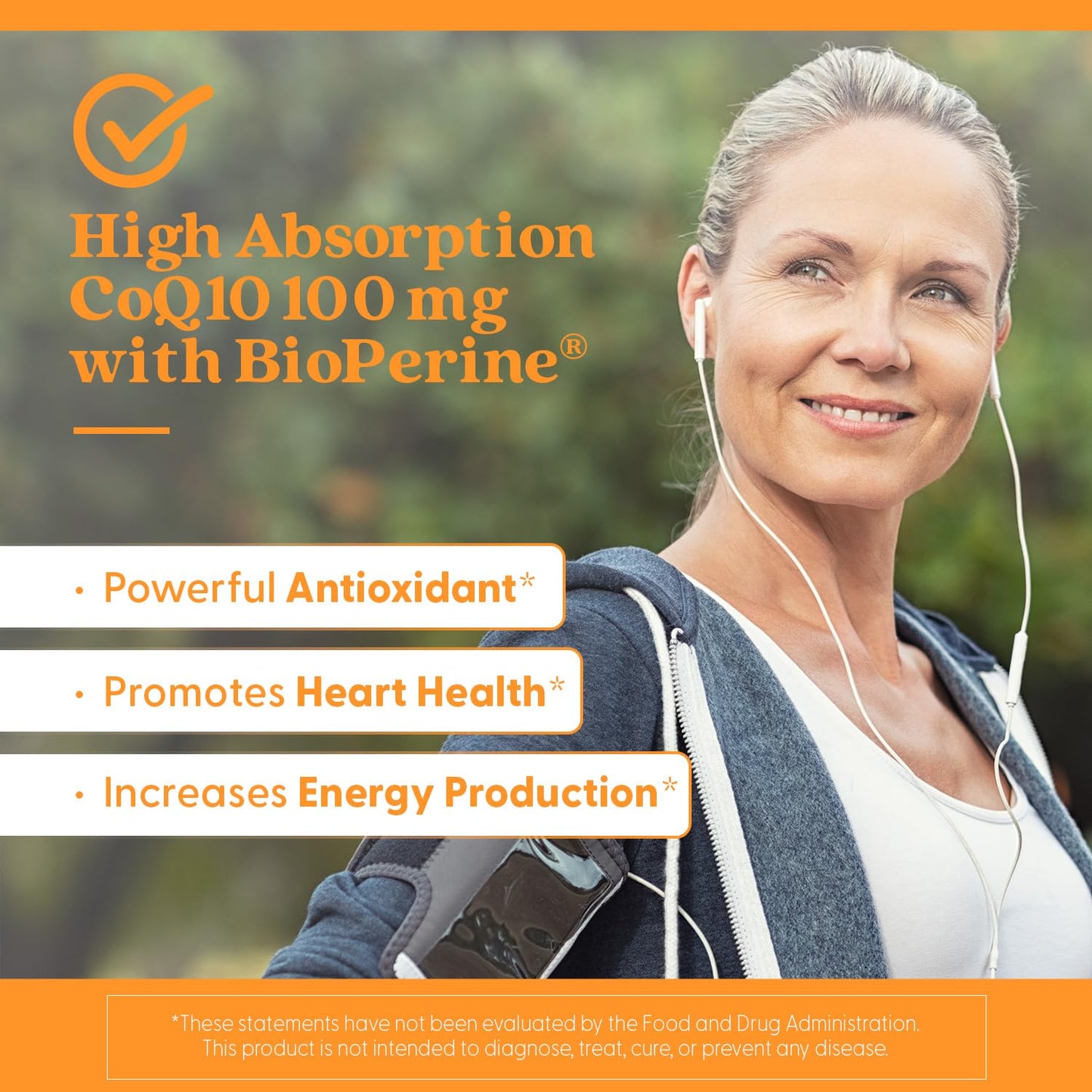 Doctor's Best High Absorption CoQ10 with BioPerine, Gluten Free, Naturally Fermented, Heart Health, Energy Production, 100 mg, 120 Count - Medaid International