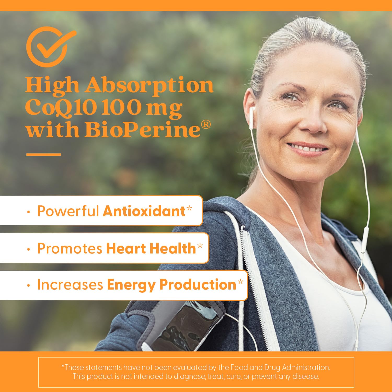 Doctor's Best High Absorption CoQ10 with BioPerine, Gluten Free, Naturally Fermented, Heart Health, Energy Production, 100 mg, 120 Count - Medaid International