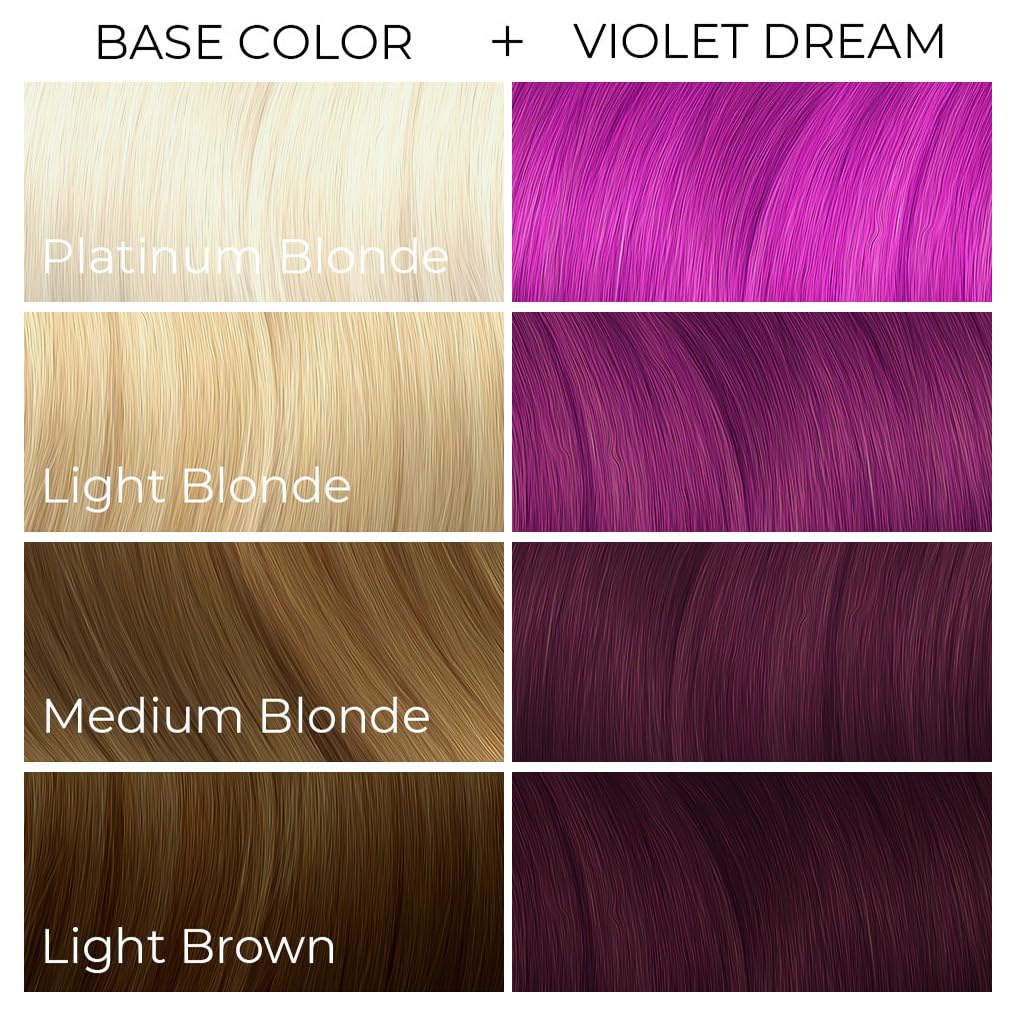 ARCTIC FOX Vegan and Cruelty-Free Semi-Permanent Hair Color Dye (4 Fl Oz, VIOLET DREAM) - Medaid International