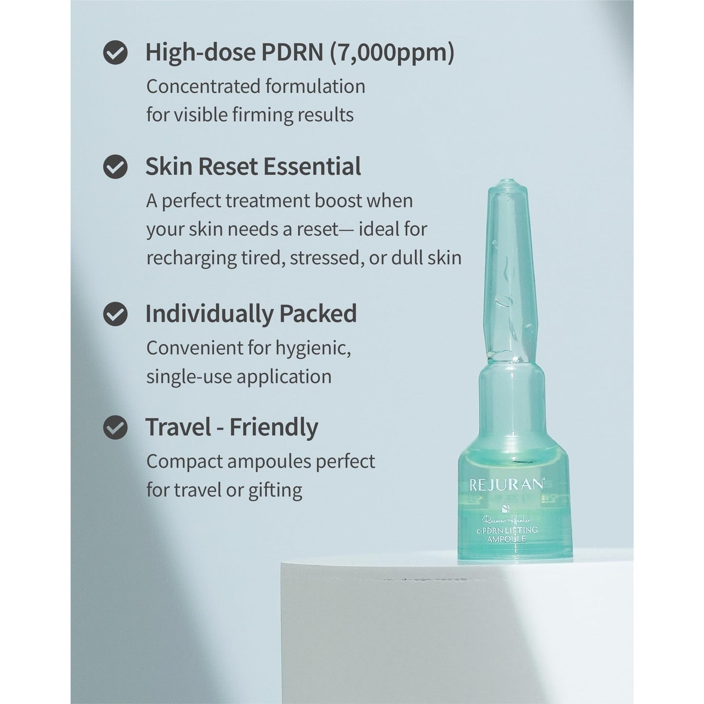 REJURAN® Recover c-PDRN® Lifting Ampoule - High Concentration Original PDRN Serum for Collagen Boost, Deep Hydration, Skin Soothing, Gentle Formula & Intensive Anti-Aging Korean Skincare. (2ml x 14) - Medaid International