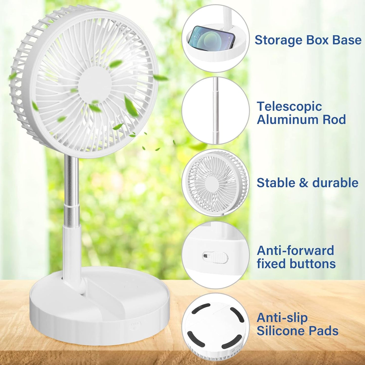 Expandable Folding Standing Fan