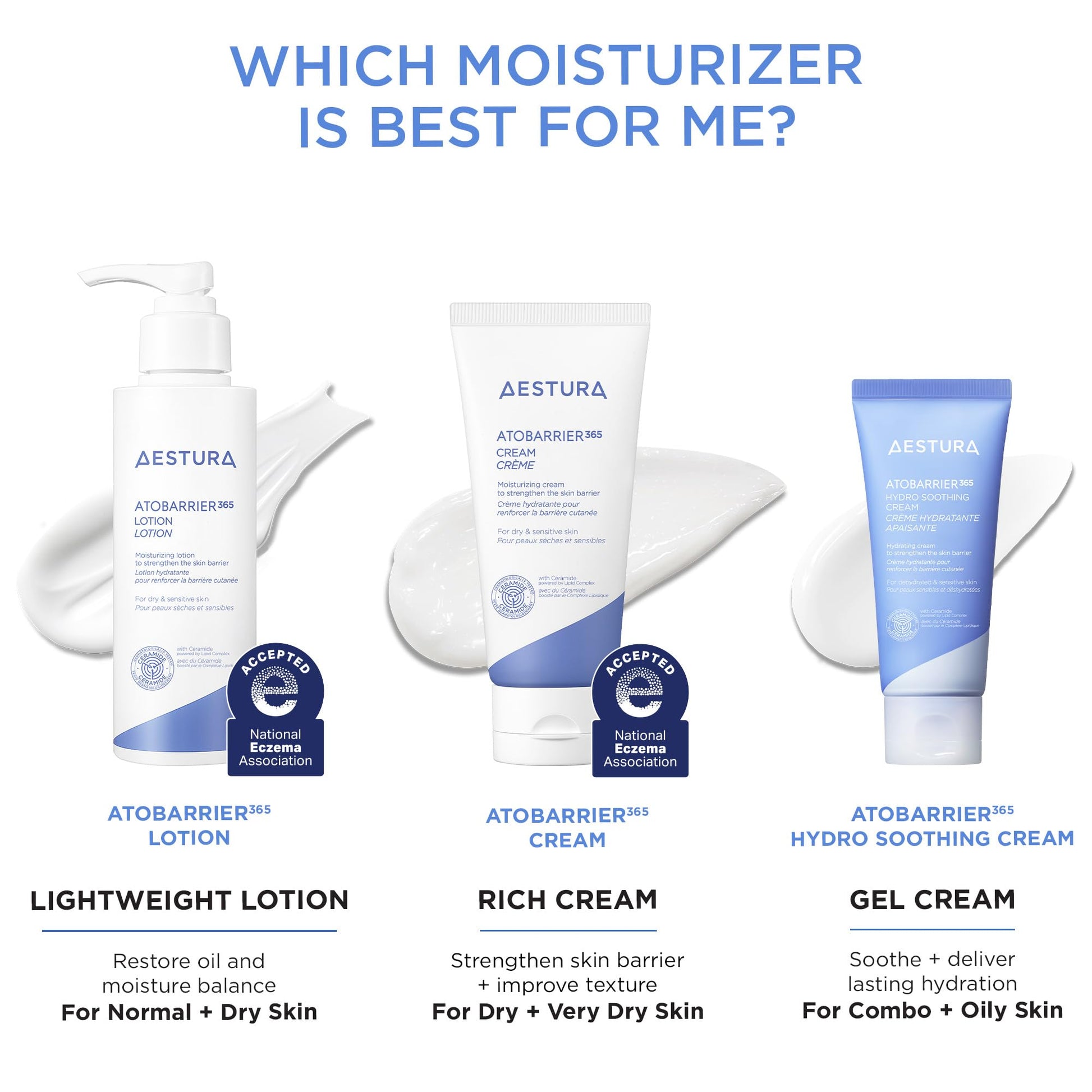 AESTURA ATOBARRIER365 Lightweight Korean Face Moisturizer with Ceramides | Strengthens Barrier, Fast-Absorbing Hydration, Suitable for Dry, Normal & Sensitive Skin, 90ML / 3.04 fl. Oz. - Medaid International
