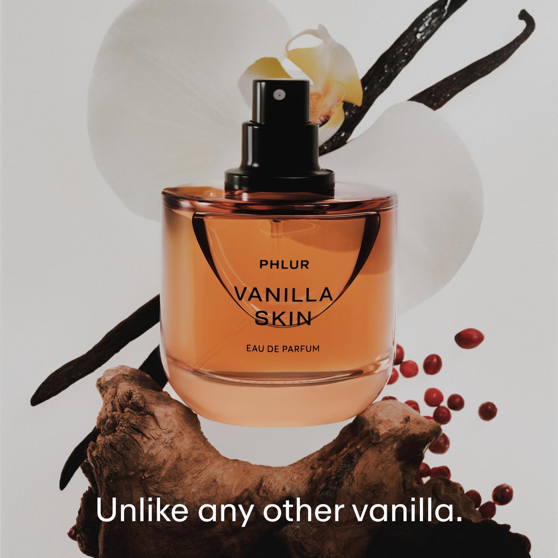 PHLUR Vanilla Skin Eau de Parfum - Full Size Perfume Spray Fragrance - Vanilla Perfume with Pink Pepper, Cashmere Wood & Sandalwood (50mL) - Medaid International