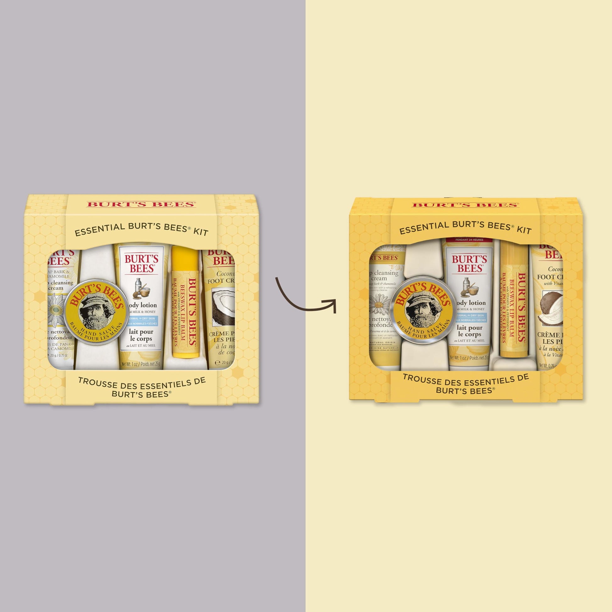 Burt's Bees Gifts Ideas - Essential Everyday Beauty Set, 5 Travel Size Products - Deep Cleansing Cream, Hand Salve, Body Lotion, Foot Cream and Lip Balm - Medaid International