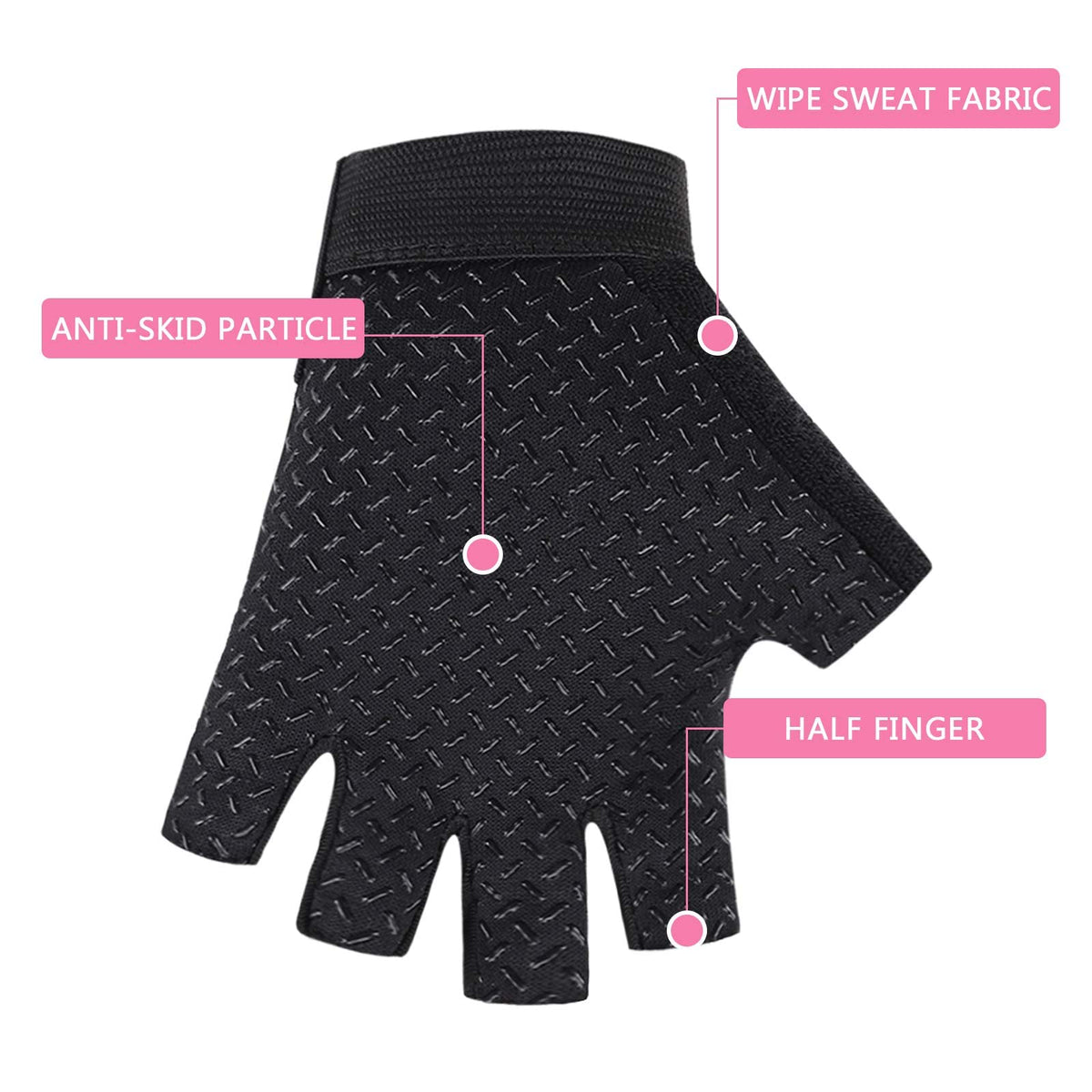 TERRIFI Kids Sport Gloves, Kids Half Finger Gloves, Kids Boys Girls Cycling Gloves, Kids Fishing Gloves for Cycling Camping Fishing Outdoor Sports