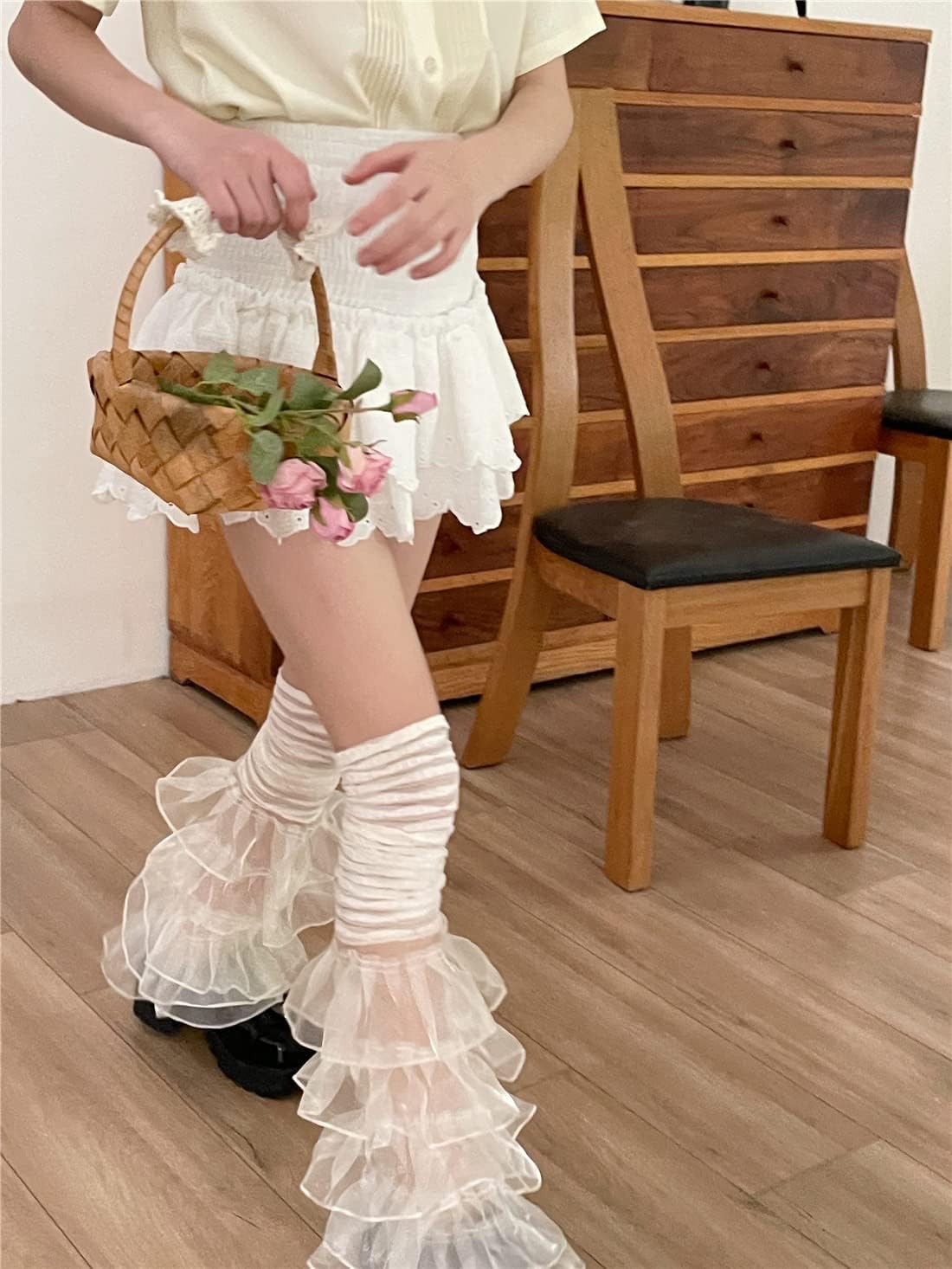 Terrifi Women Leg Warmers Ribbed Knit, Long Warmer, Kawaii Y2K Harajuku Gyaru Cute Goth Lolita Boot Socks For Girls
