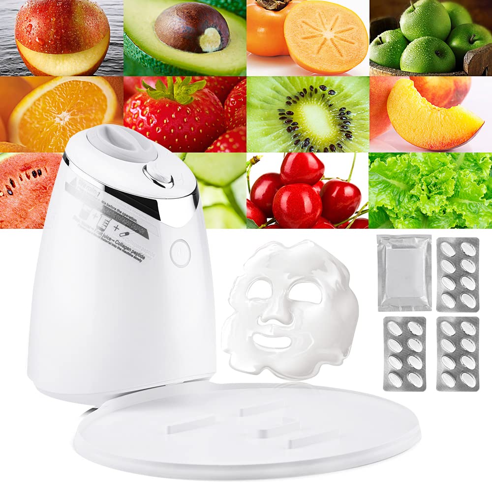 Face Mask Maker Facial Mask Machine with 32 Counts Collagen Pills Make Your Own Face Masks Kit Home Automatic DIY Face Mask Maker, Facial Cream Maker Gifts for Women Girls - Medaid International
