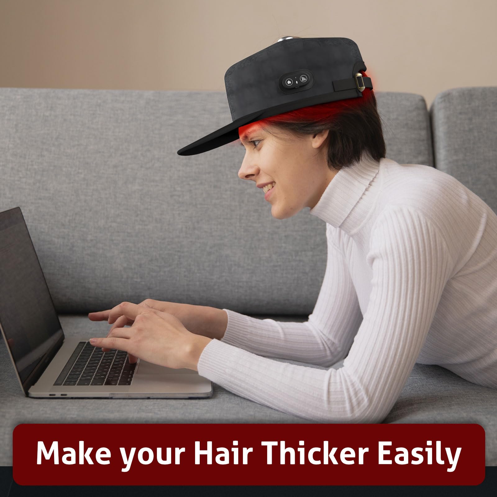 Laser Cap for Hair Growth, Wireless Red Light Therapy for Hair Growth, Strengthen Hair Roots, Hair Loss Treatment for Men and Women - Medaid International