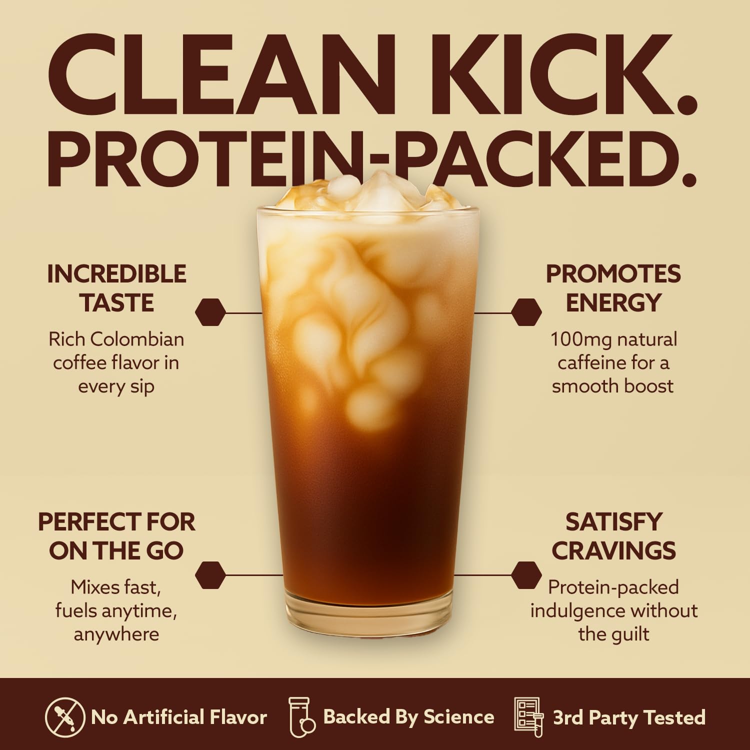 High Protein Coffee Powder 25 Grams Whey Isolate100mg Natural Green Tea Caffeine | 0 Added Sugar Keto Gluten Free 99.9% Lactose Free | Hot or Iced15 Serving 15 Servings (17 OZ, French Vanilla) - Medaid International