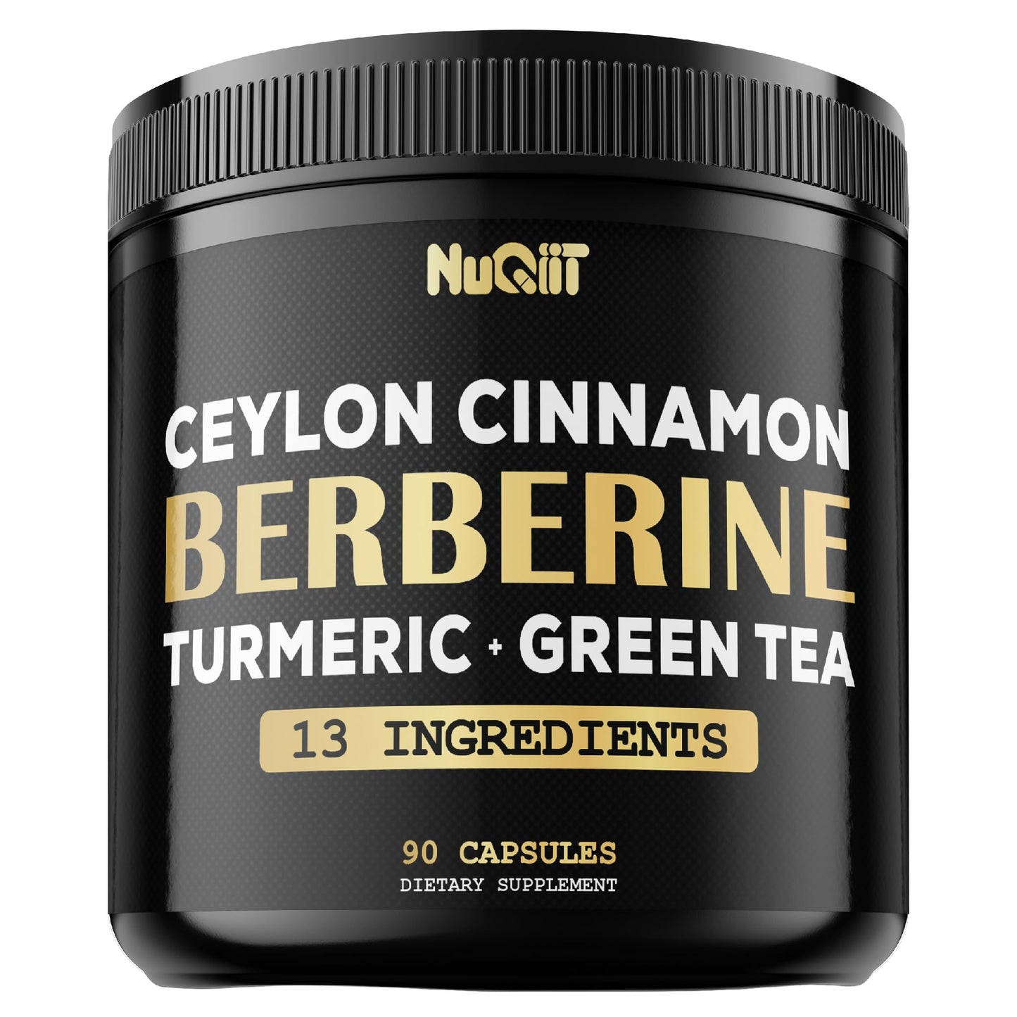 Berberine Supplement. Added Turmeric Curcumin, Green Tea & More - Support Heart Health, Body Management & Immune System - 90 Capsules for 3 Month Supply - Medaid International