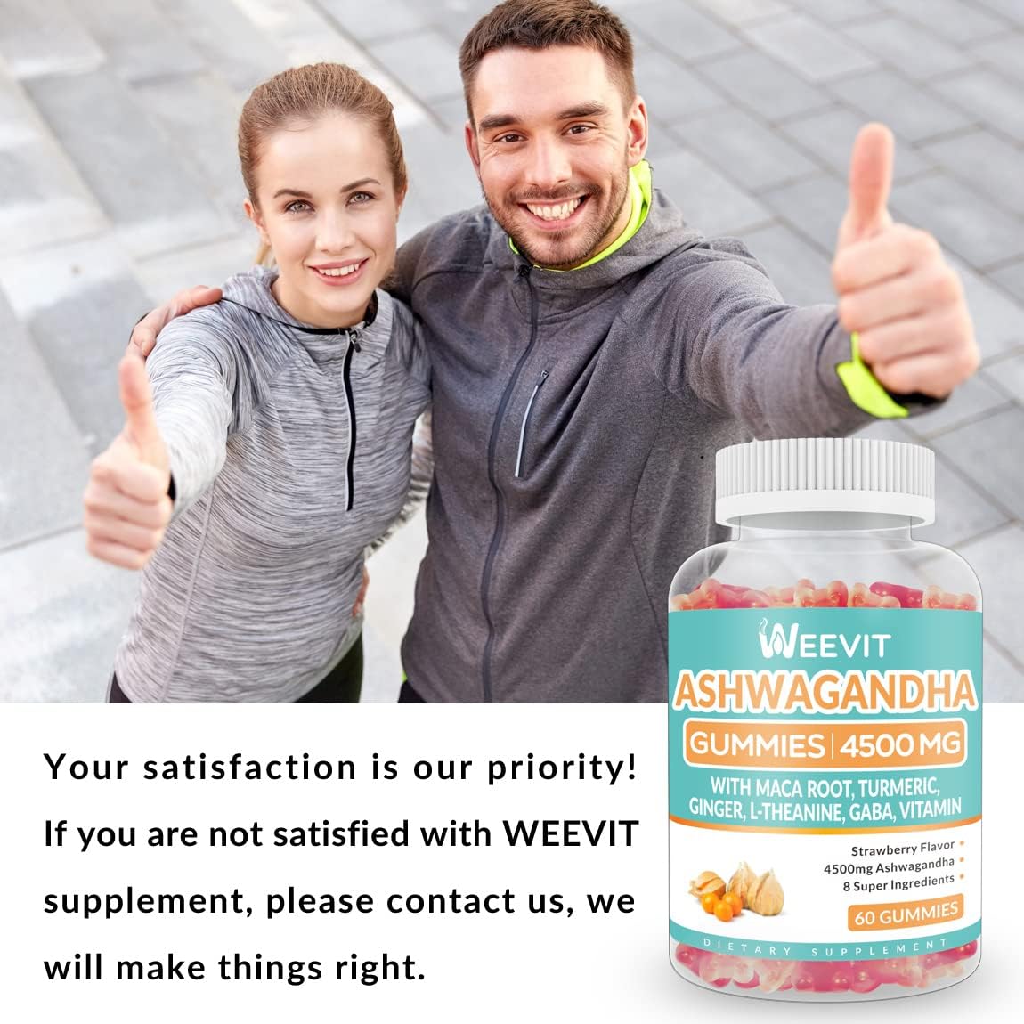 Ashwagandha Gummies 4500mg for Women & Men, Ashwagandha Gummy with Maca Root Powder | Organic Ashwa Gummies for Boost Energy - Medaid International