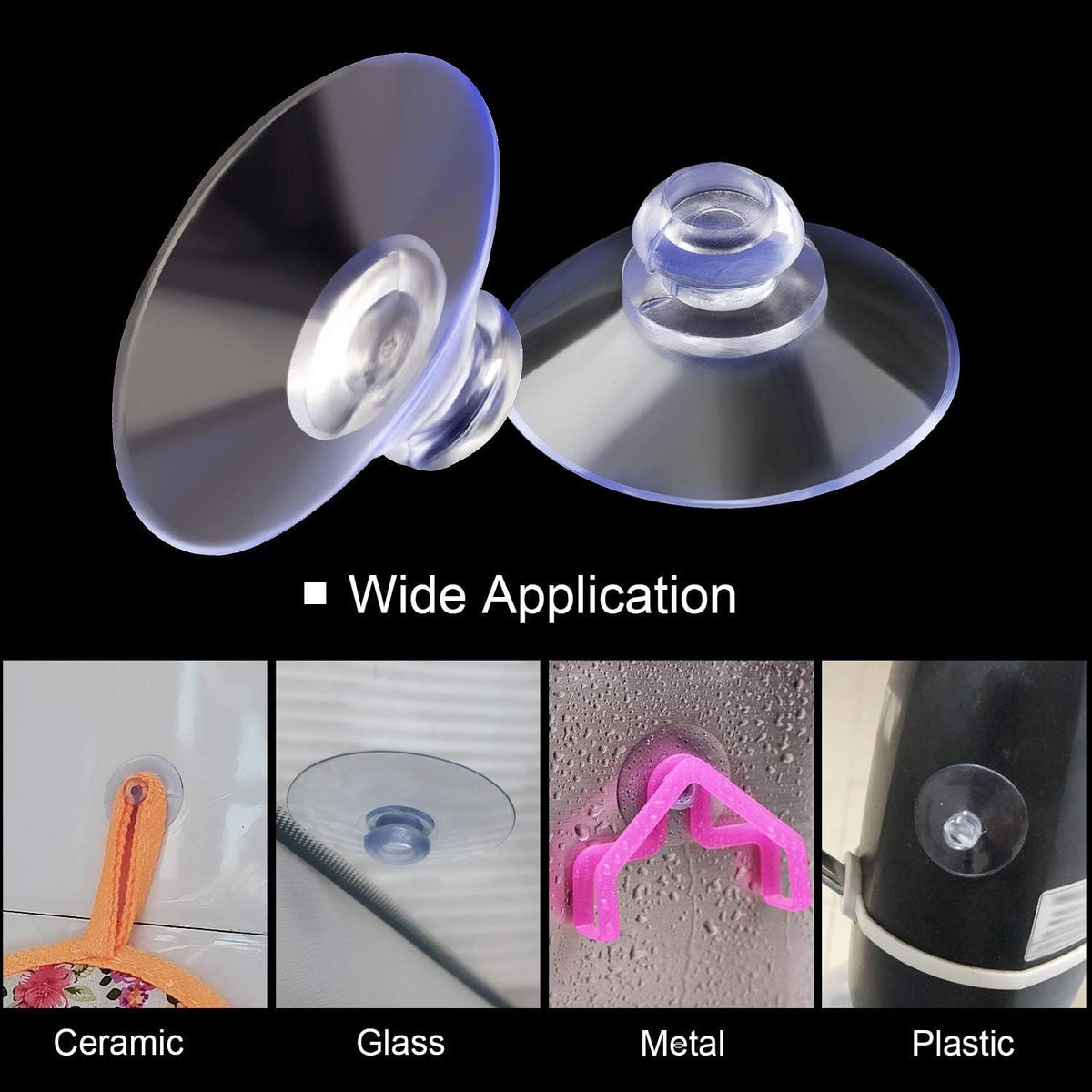 TERRIFI 30 Pack 30mm Suction Cups for Glass, Small Rubber Suction Cups Without Hooks for Home Kitchen Bathroom Organization Christmas Decoration Window