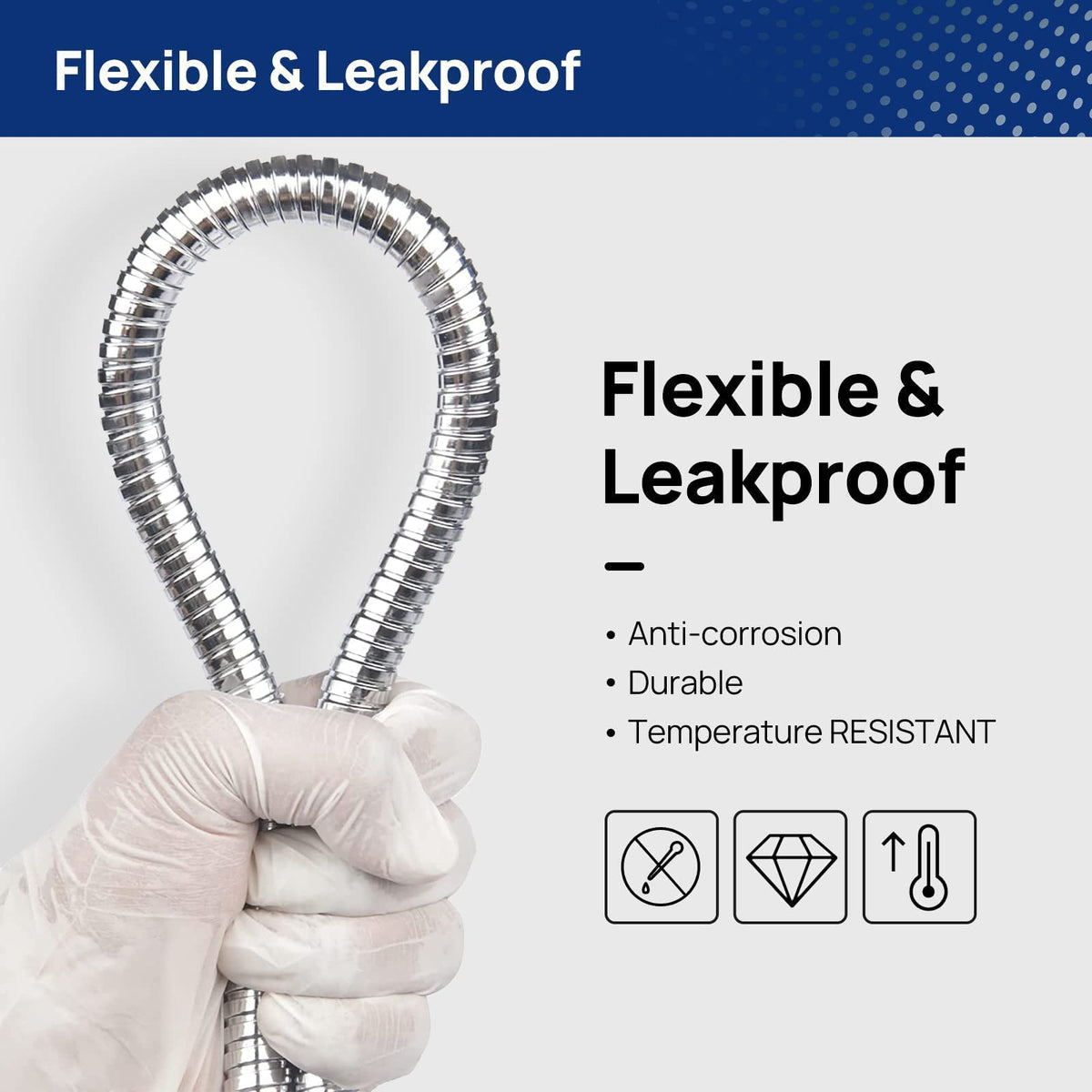 JOMOO 6 Ft 71 Inches Shower Hose, Flexible Stainless Steel Handheld Shower Hose Replacement Hose for Handheld Shower Extra Long, Chrome