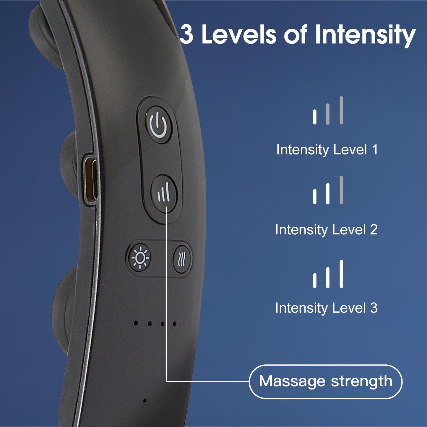 Master Massage Upgraded H2 Electric Scalp Massager for Head Massage with Heating, for Stronger, Thicker, Hair- 10 Vibrating Contacts, Phototherapy, for Deep Relaxation, Stress Relief-(Black) - Medaid International