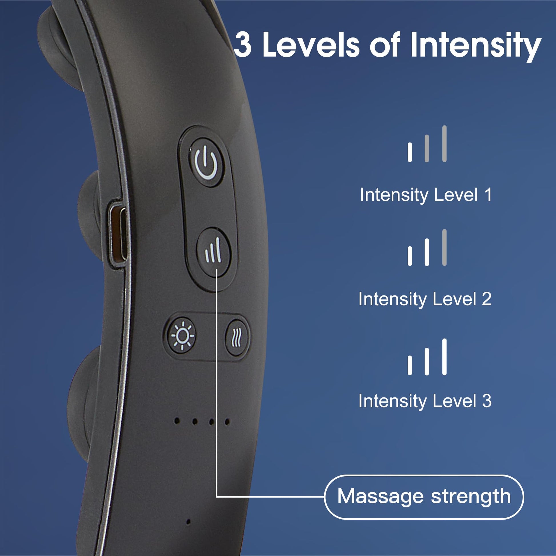 Master Massage Upgraded H2 Electric Scalp Massager for Head Massage with Heating, for Stronger, Thicker, Hair- 10 Vibrating Contacts, Phototherapy, for Deep Relaxation, Stress Relief-(Black) - Medaid International