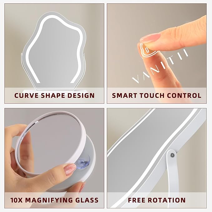 Cloud-Shaped LED Makeup Mirror