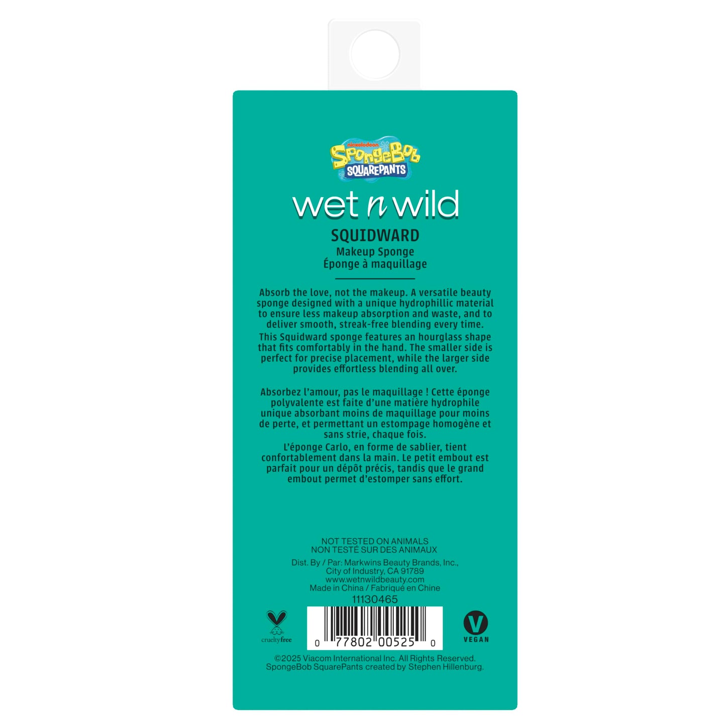 wet n wild SpongeBob SquarePants Collection Makeup Sponge, Hydrophilic Reusable 3D Hourglass Beauty Blender for Smooth & Streak-Free Application – Squidward Tentacles - Medaid International