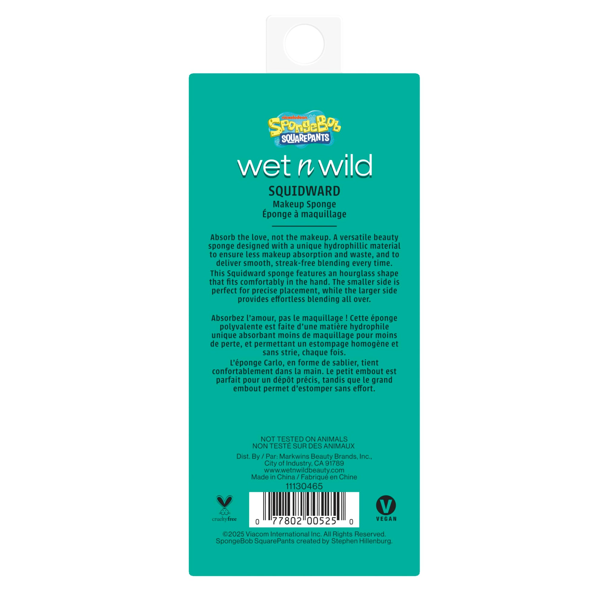 wet n wild SpongeBob SquarePants Collection Makeup Sponge, Hydrophilic Reusable 3D Hourglass Beauty Blender for Smooth & Streak-Free Application – Squidward Tentacles - Medaid International